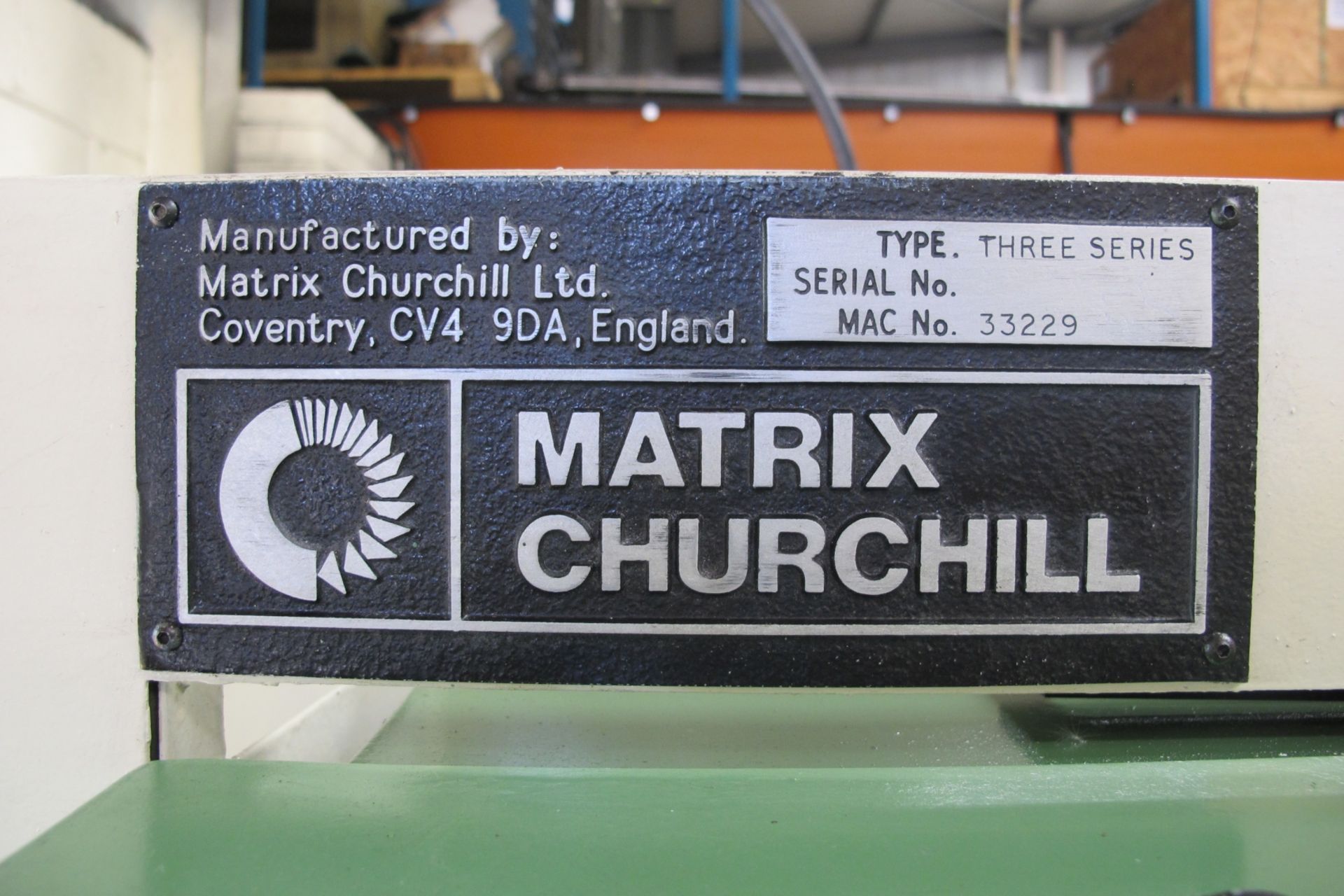 * Matrix Churchill Three Series CNC Horizontal Machining Centre with GE Fanuc Series O-T Controls - Image 5 of 13