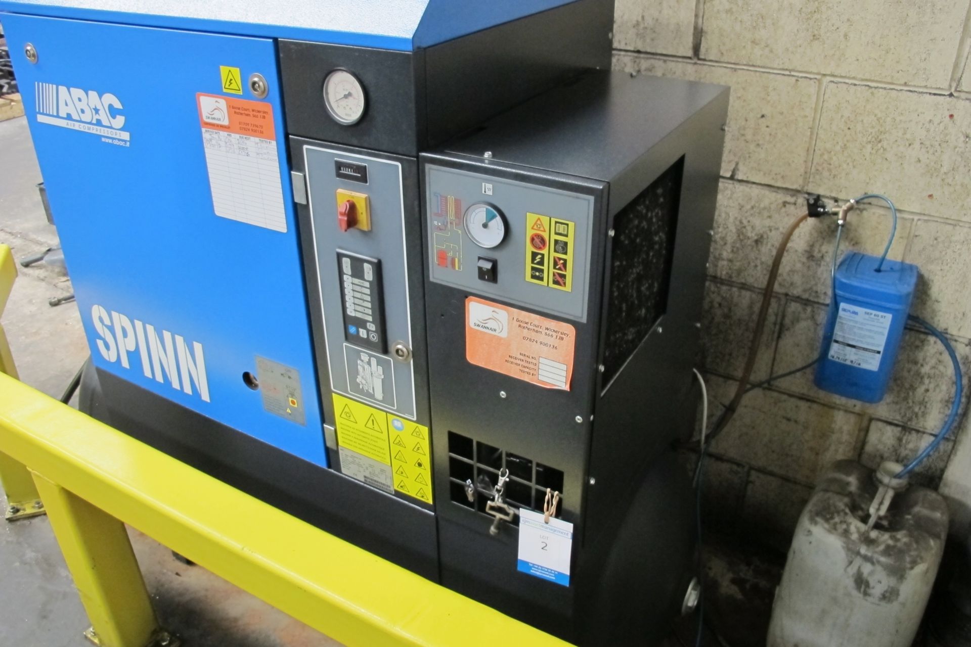 * 2013 ABAC Type Spinn.E1108 270 Receiver Mounted Air Compressor; Working/max Pressure 8 Bar; 5281 - Image 6 of 6