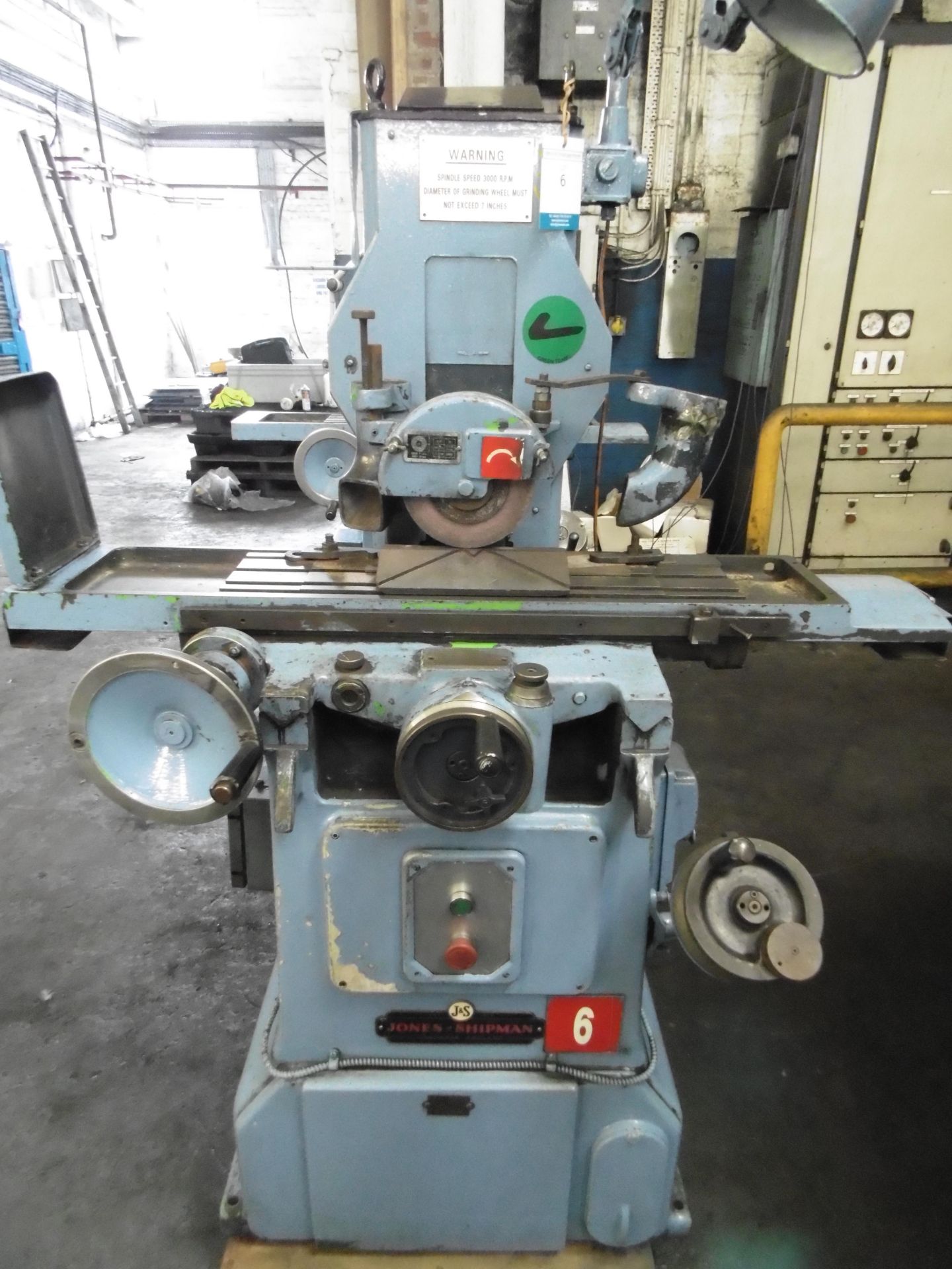 * Jones and Shipman Model 540 Surface Grinder; 3 Phase; 3000 RPM Spindle Speed; Max Grinding Wheel