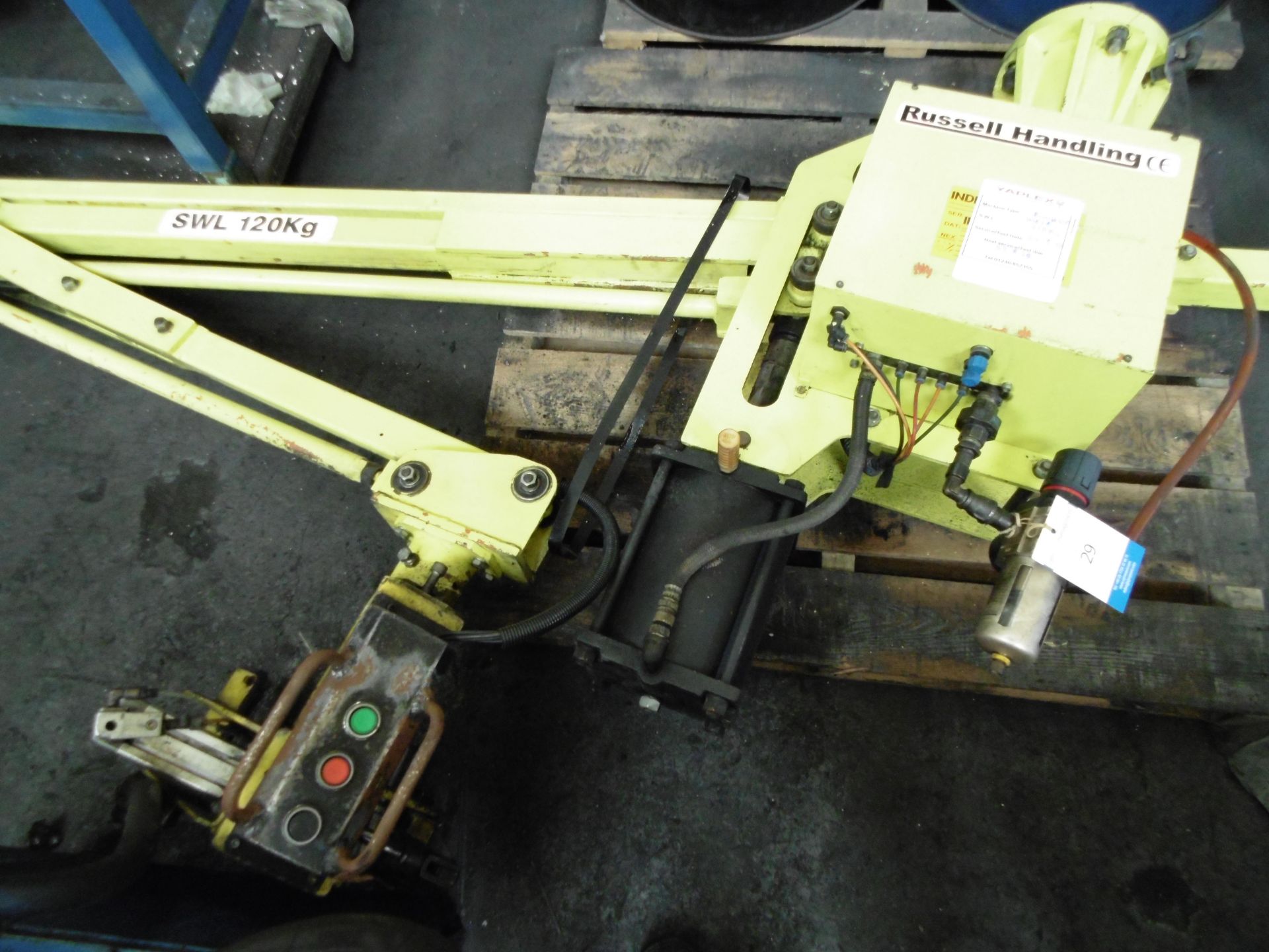 * Russell Handling Type RWH150 Pneumatic Handling Arm; SWL 120KG. Please note there is a £10 plus - Image 2 of 2
