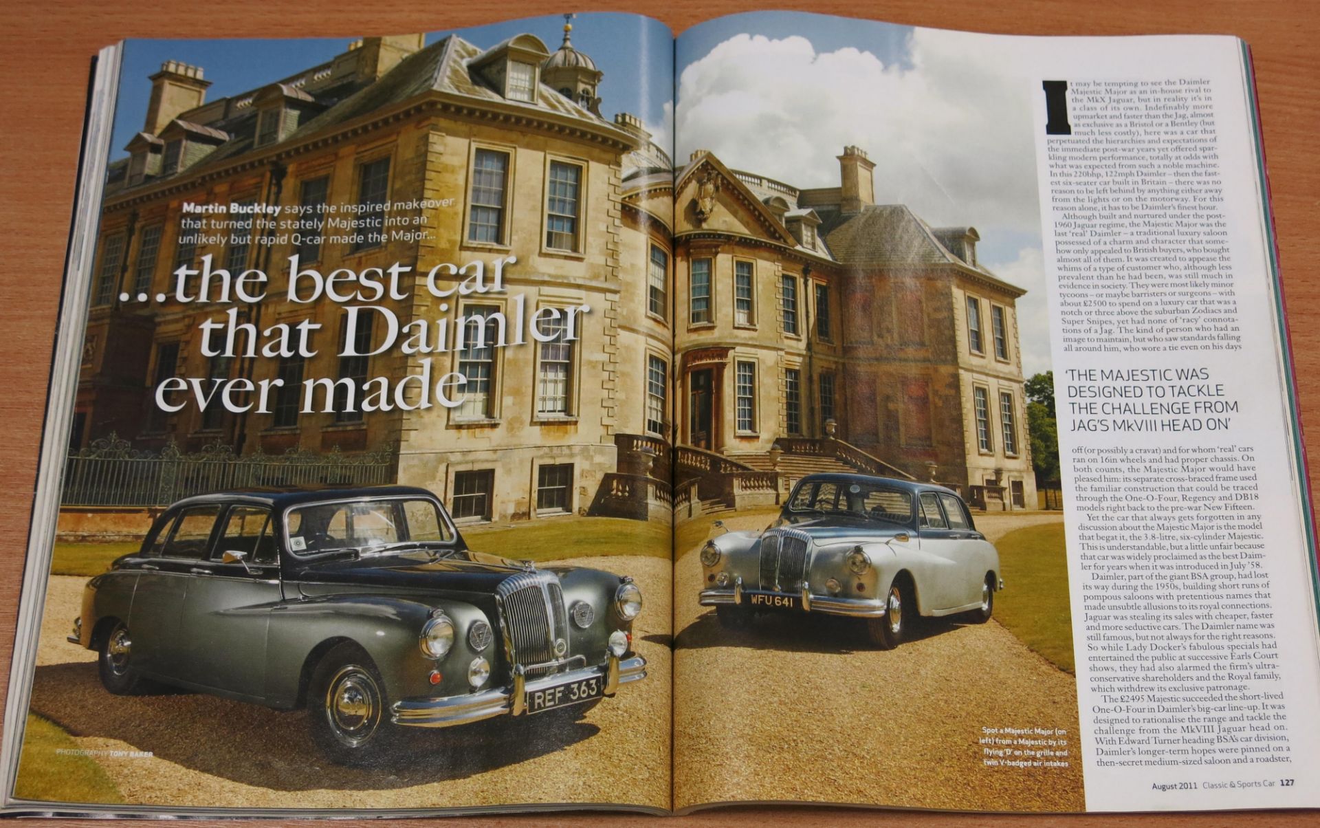 1960 Daimler Majestic WFU 641. 66421 miles. 3794cc. Blue & silver coachwork with full black - Image 27 of 28