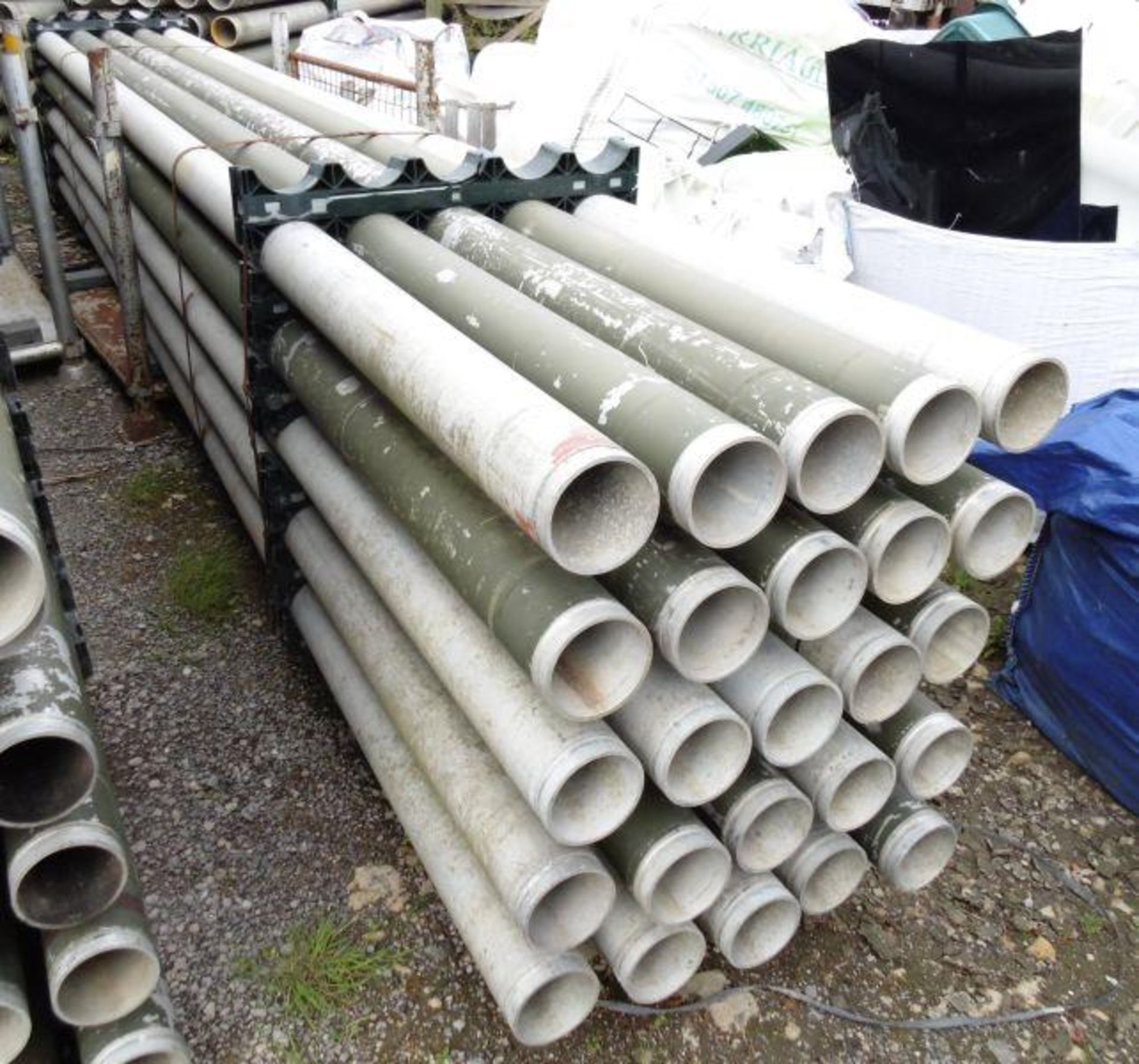 * 25 x Ex MOD aluminium fuel pipes, 4'' (101mm) diameter, 6000mm long, approx 7mm thick wall (