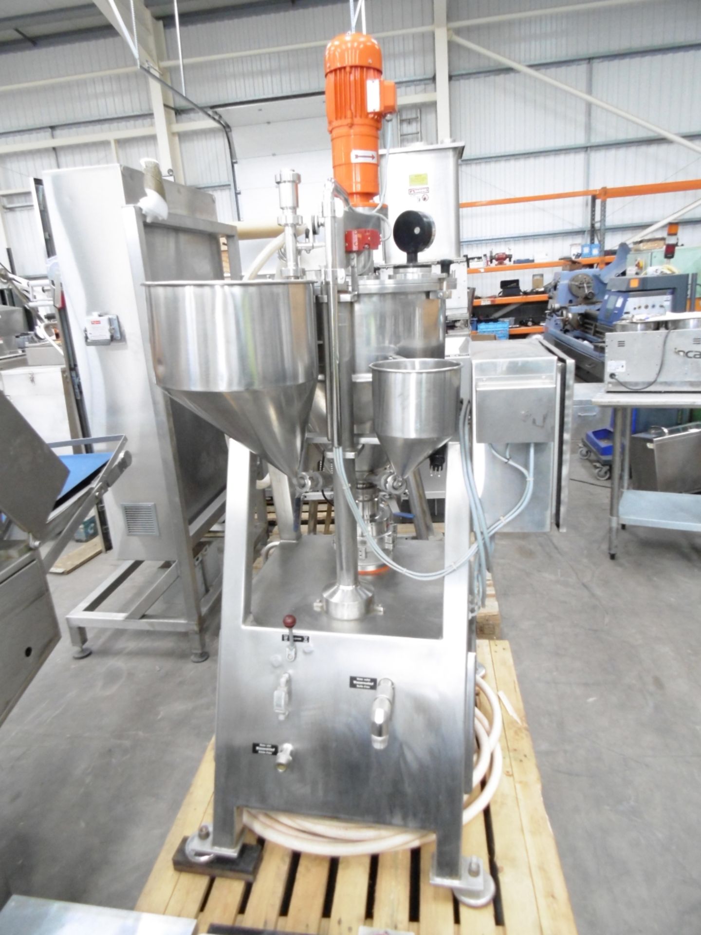 * A stainless steel Fryma jacketed vacuum press process vessel. Please note there is a £5 + VAT Lift
