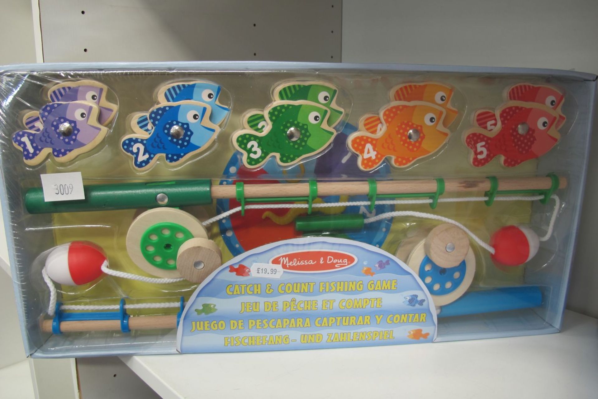 * 3 x 'Melissa & Doug' toys - Catch and Count Fishing Game (RRP £19.99), Boxed Food Set (RRP £6.