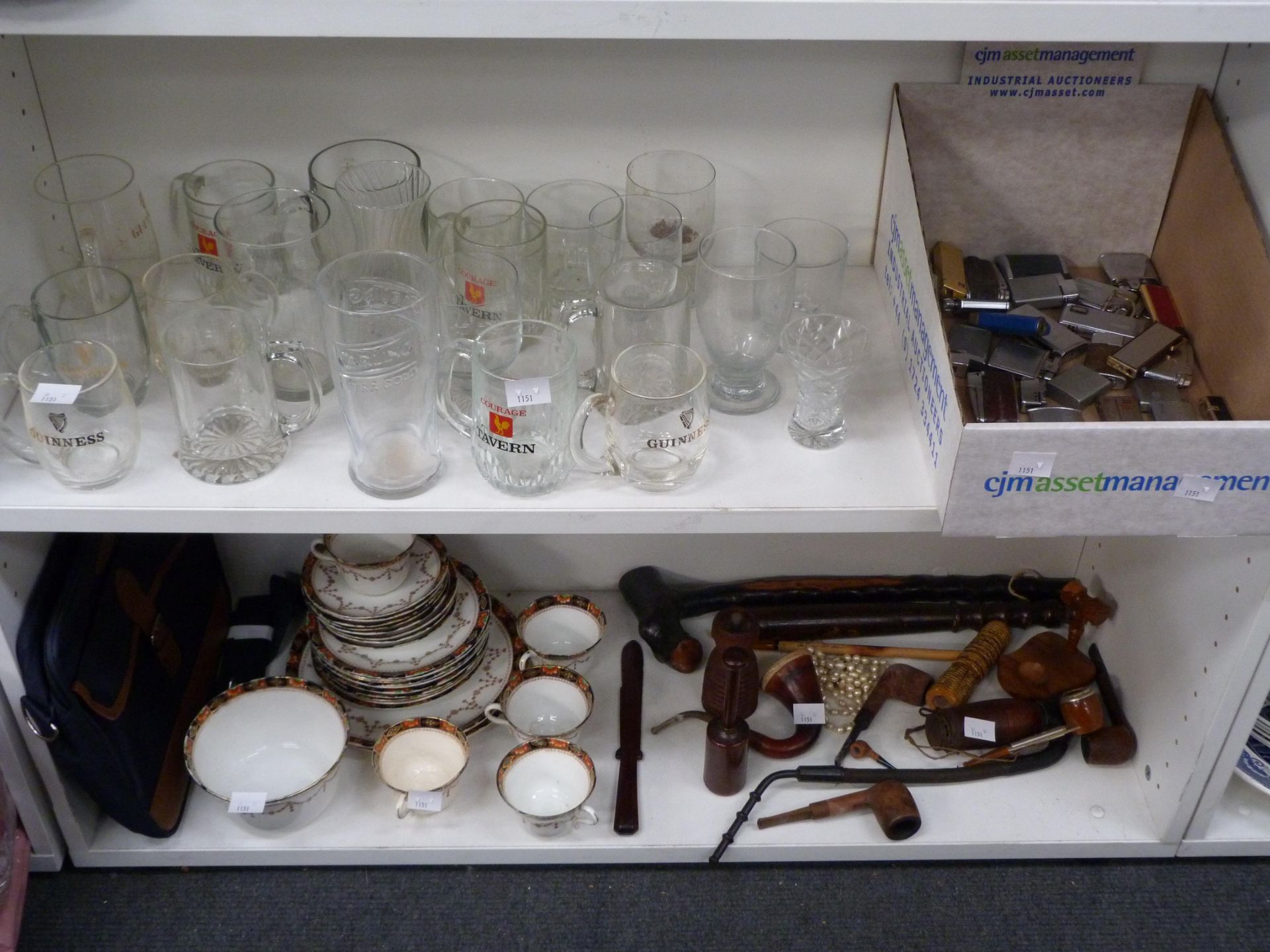 Five shelves to include 6 x Royal Doulton teacups & saucers, Coalport bowl, Poole dinner service, - Image 4 of 4