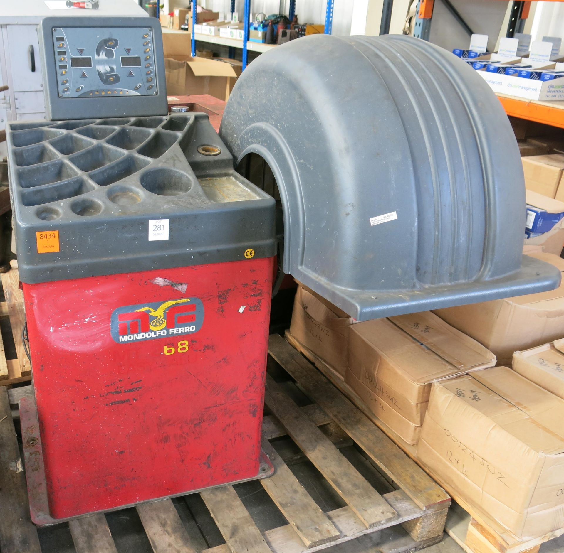 * A Mondolfo wheel balancer - spares or repair. Please note there is a £10 + VAT Lift Out Fee on