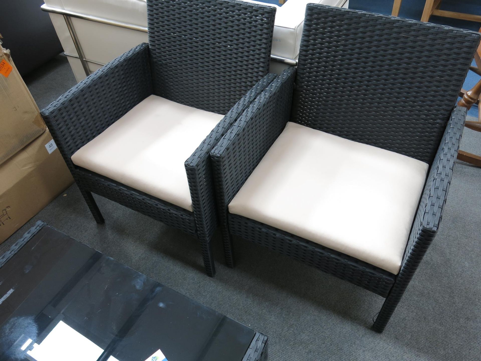 * A four piece set of all weather furniture to include; a two seat sofa, two single seat chairs - Image 3 of 3