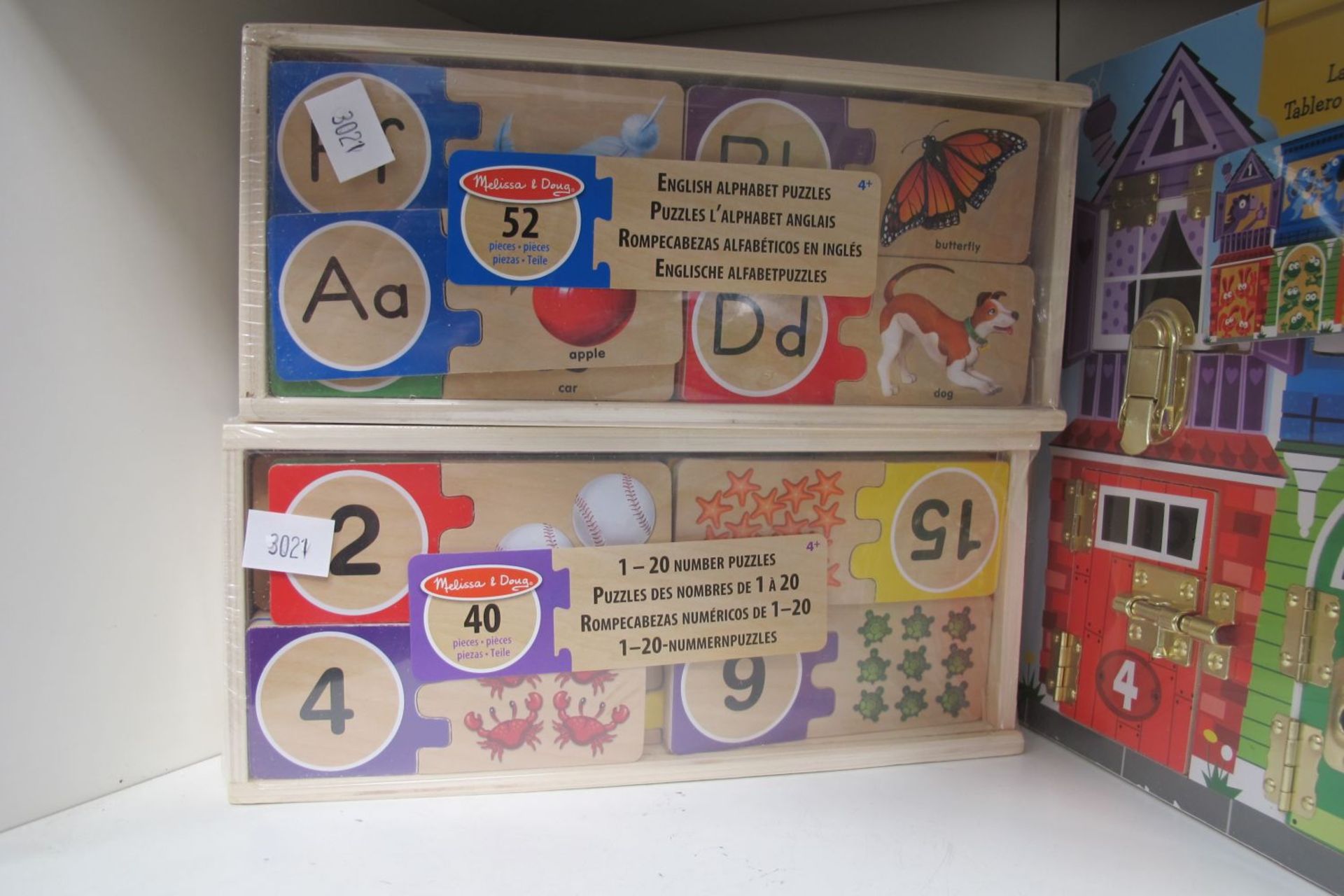 * 5 x 'Melissa & Doug' toys - Alphabet Puzzles, 1-20 Number Puzzles, Latches Board (RRP £19.99), - Image 3 of 5