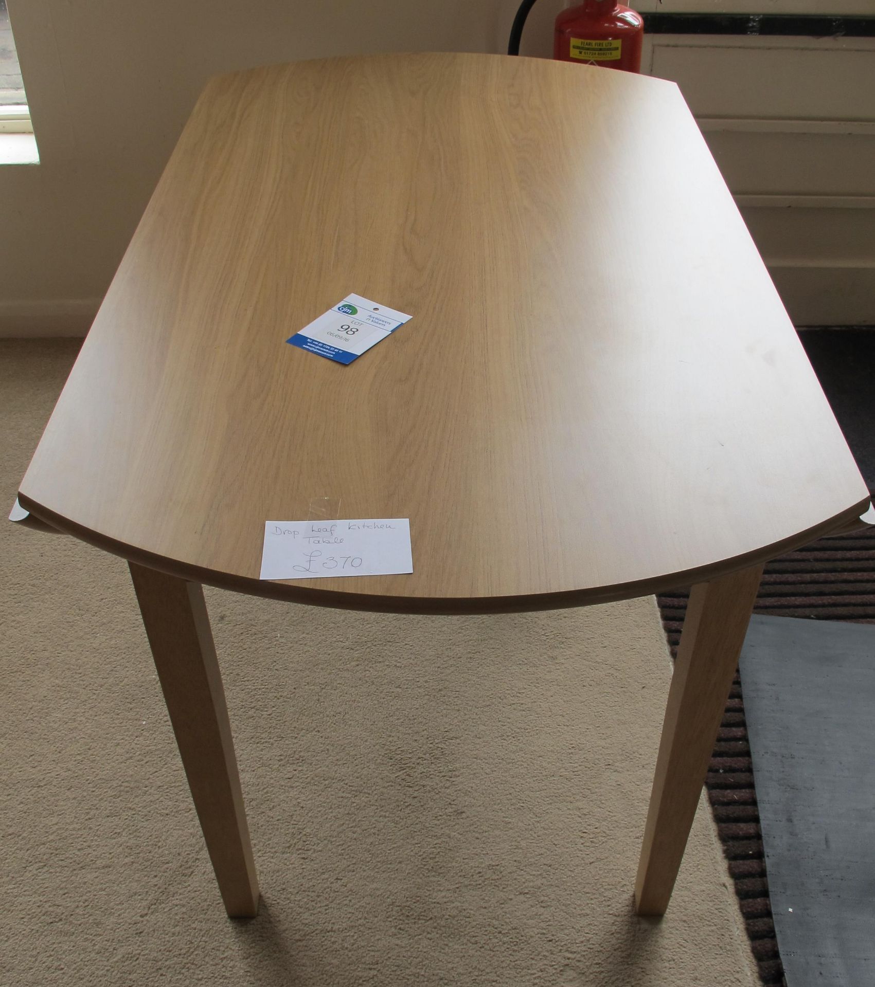 Circular drop leaf kitchen table. 120cm diameter. RRP £370 - Image 2 of 2