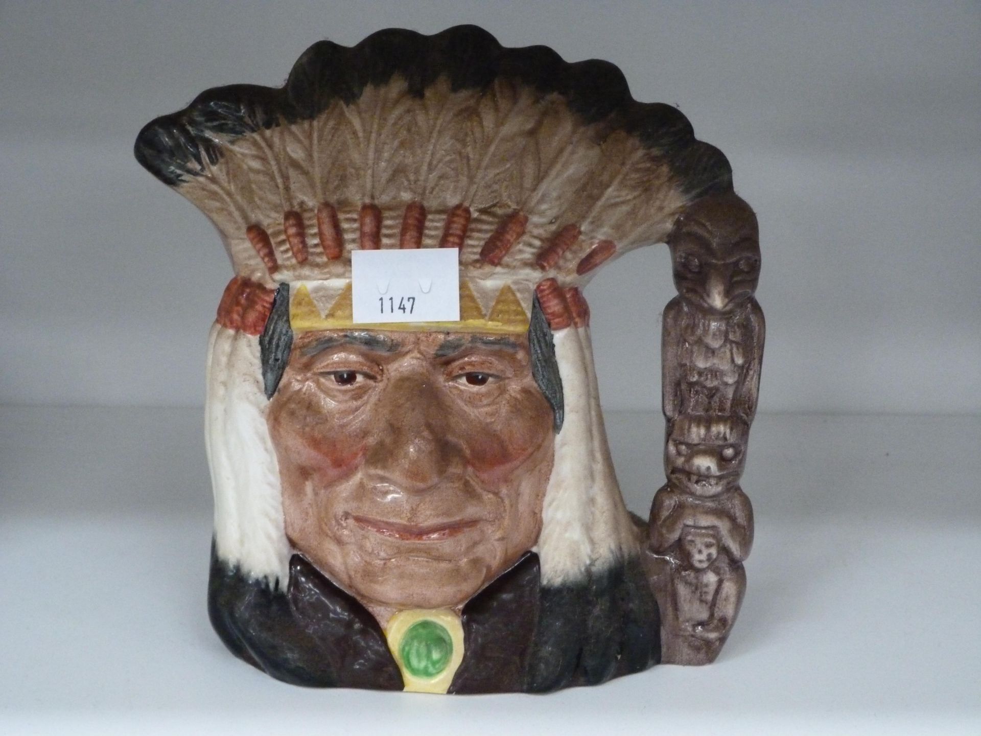 Three Royal Doulton Toby Jugs including 'Mine Host' D6468, 'North American Indian' D6611 and 'The - Image 3 of 3