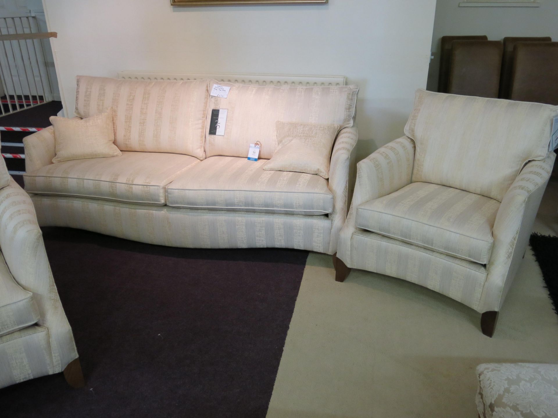 Duresta - Sutherland three piece suite: large sofa (3 seat) together with two chairs with two - Image 2 of 8