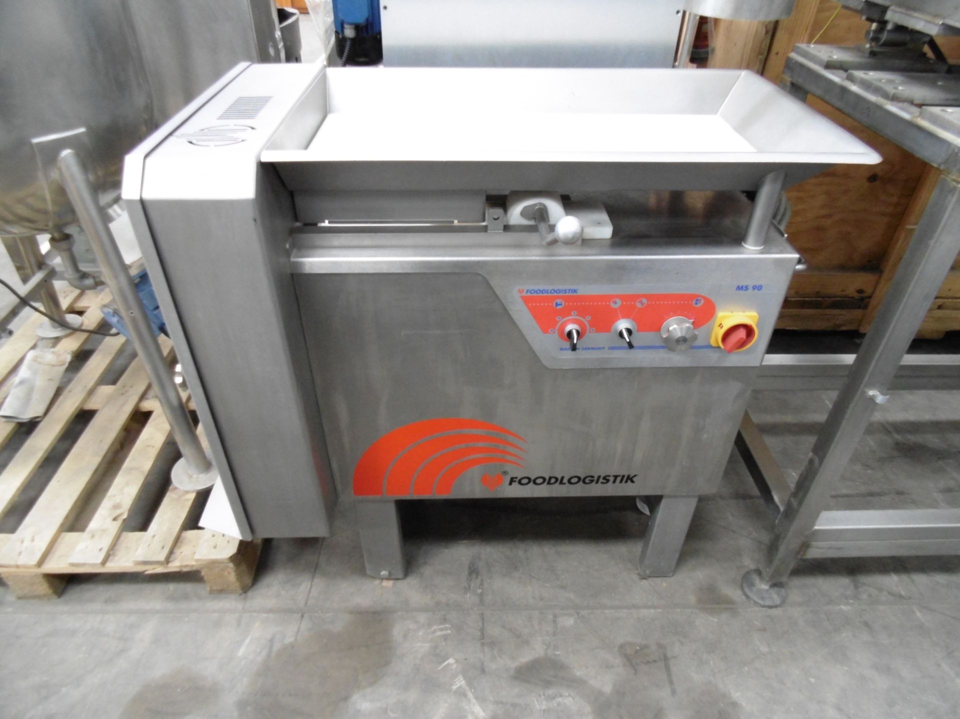 * A 2007 Food Logistik MS90 stainless steel food dicer. Please note there is a £5 + VAT Lift Out Fee