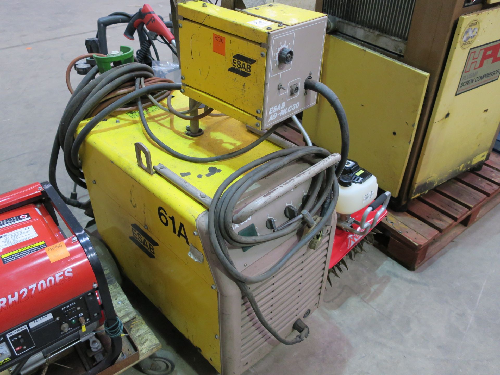 * An Esab 61A LAX 380/A9-MLC30 Welder. Please note there is a £5 + VAT Lift Out Fee on this lot - Image 3 of 3