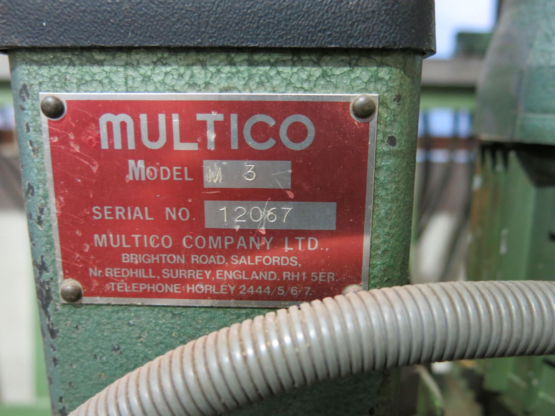 * Multico Morticer Model M3, serial number 12067 (no tooling), 230V single phase. Please note this - Image 2 of 5