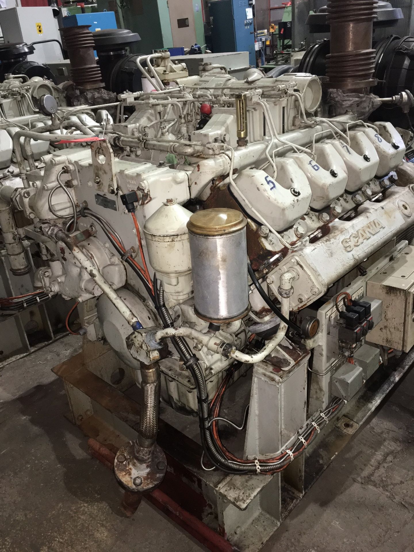 * 400 Kva Scania Avk Marine Diesel Generator. Engine Scania Type DI1478, V8 8 cylinder engine - Bild 4 aus 9