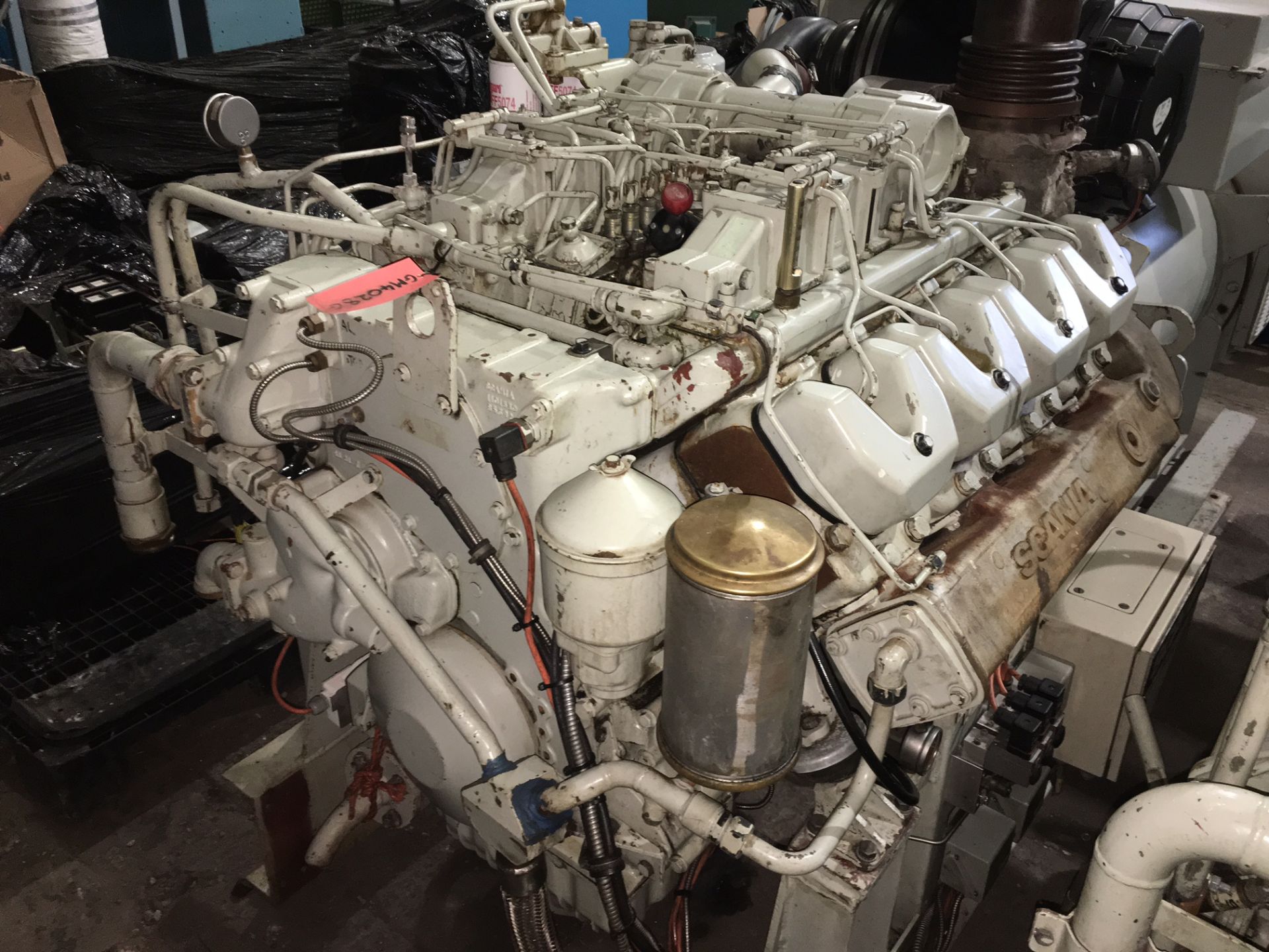 * 400 Kva Scania Avk Marine Diesel Generator. Engine Scania Type DI1478, V8 8 cylinder engine