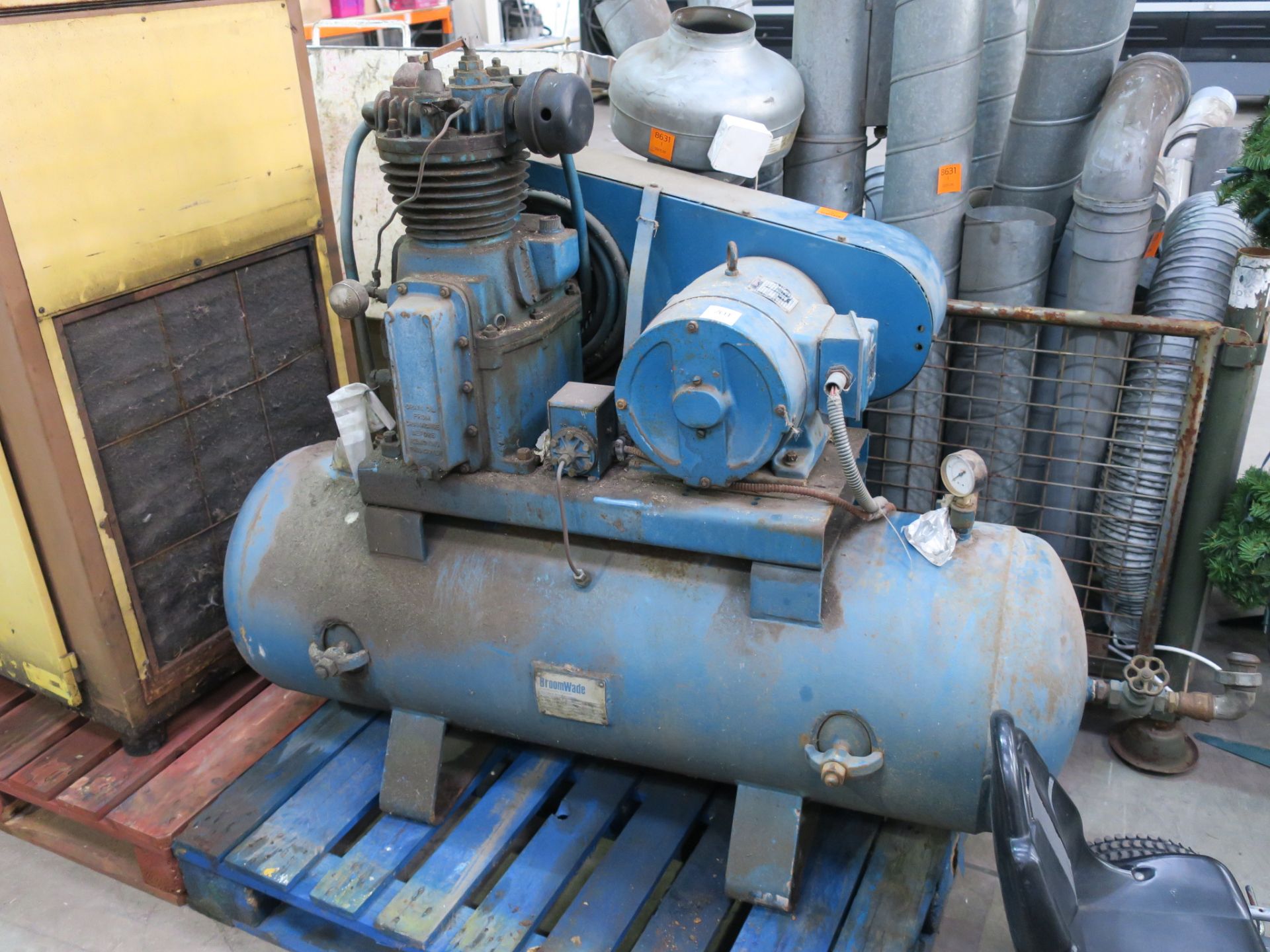 * A Broomwade 5-5kW, 7.5 HP, 76499 3 PH Compressor. Please note there is a £10 + VAT Lift Out Fee on