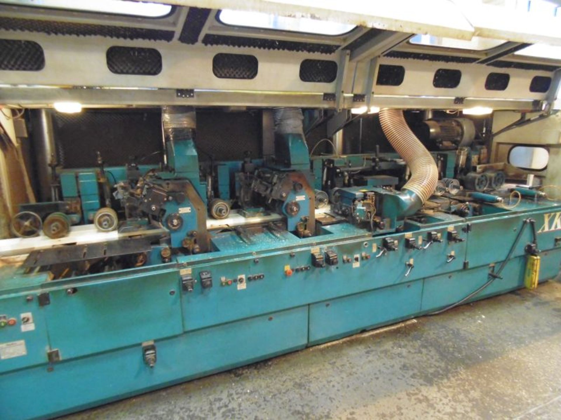 * Wadkin 6 Headed Through Feed Four Sided Planer/Moulder with full sound enclosure. Year 2000. Model - Image 3 of 20