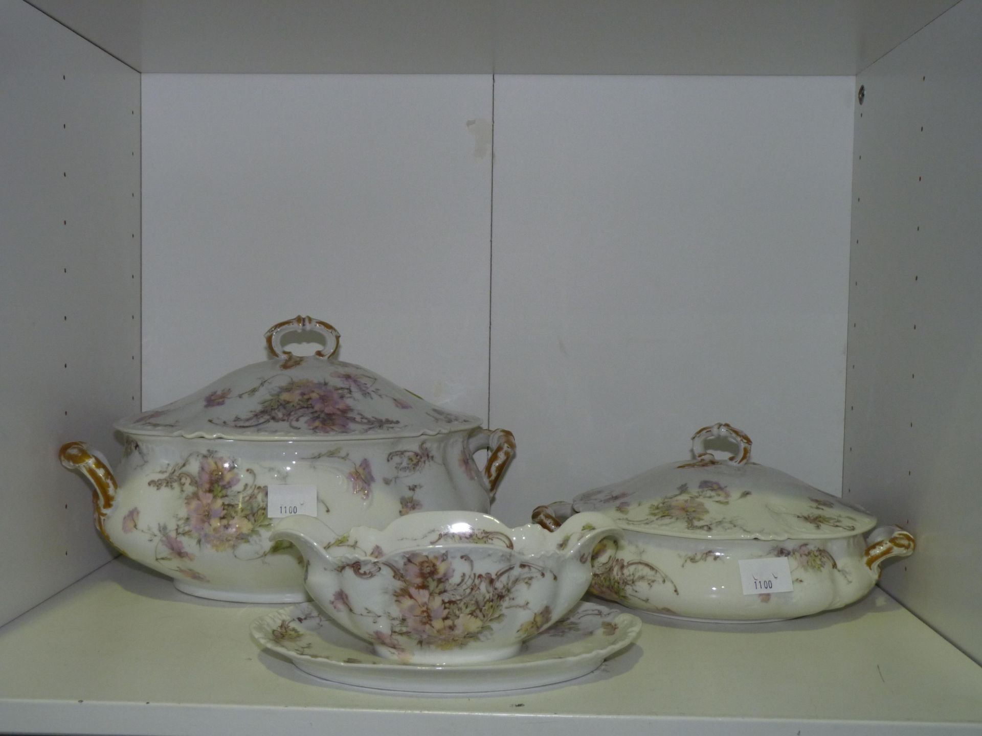 A Haviland & Co 'Limoges' dinner service to include a meat plate, gravy boat, saucers, plates etc (
