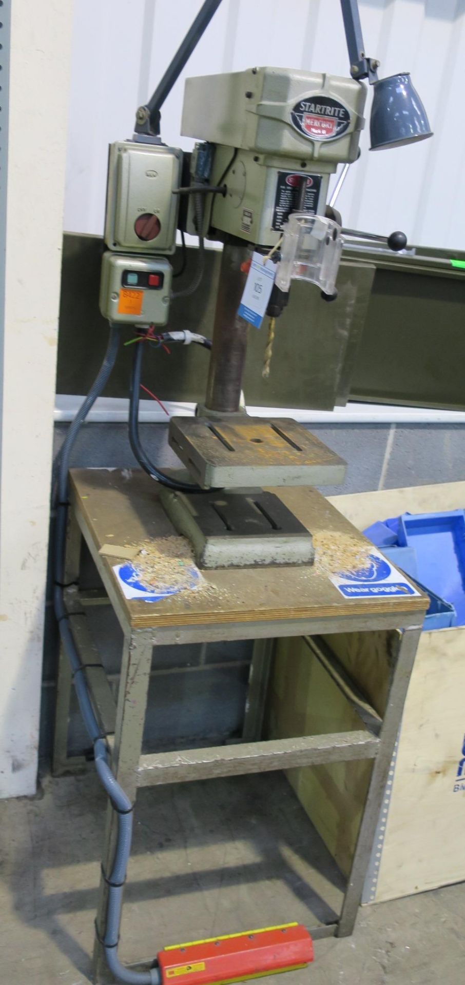 * A Startrite Mercury Mark 2 pillar drill c/w metal stand 3PH. Please note there is a £5 + VAT Lift