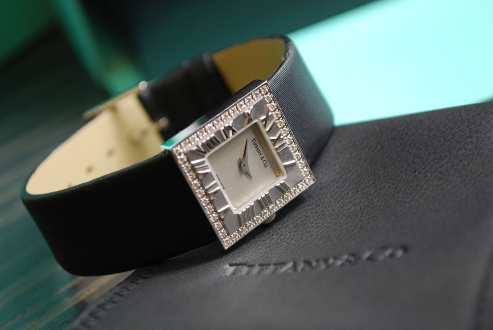 Tiffany & Co Watch Atlas Ladies Diamond Set Watch 18k White Gold - Image 3 of 4