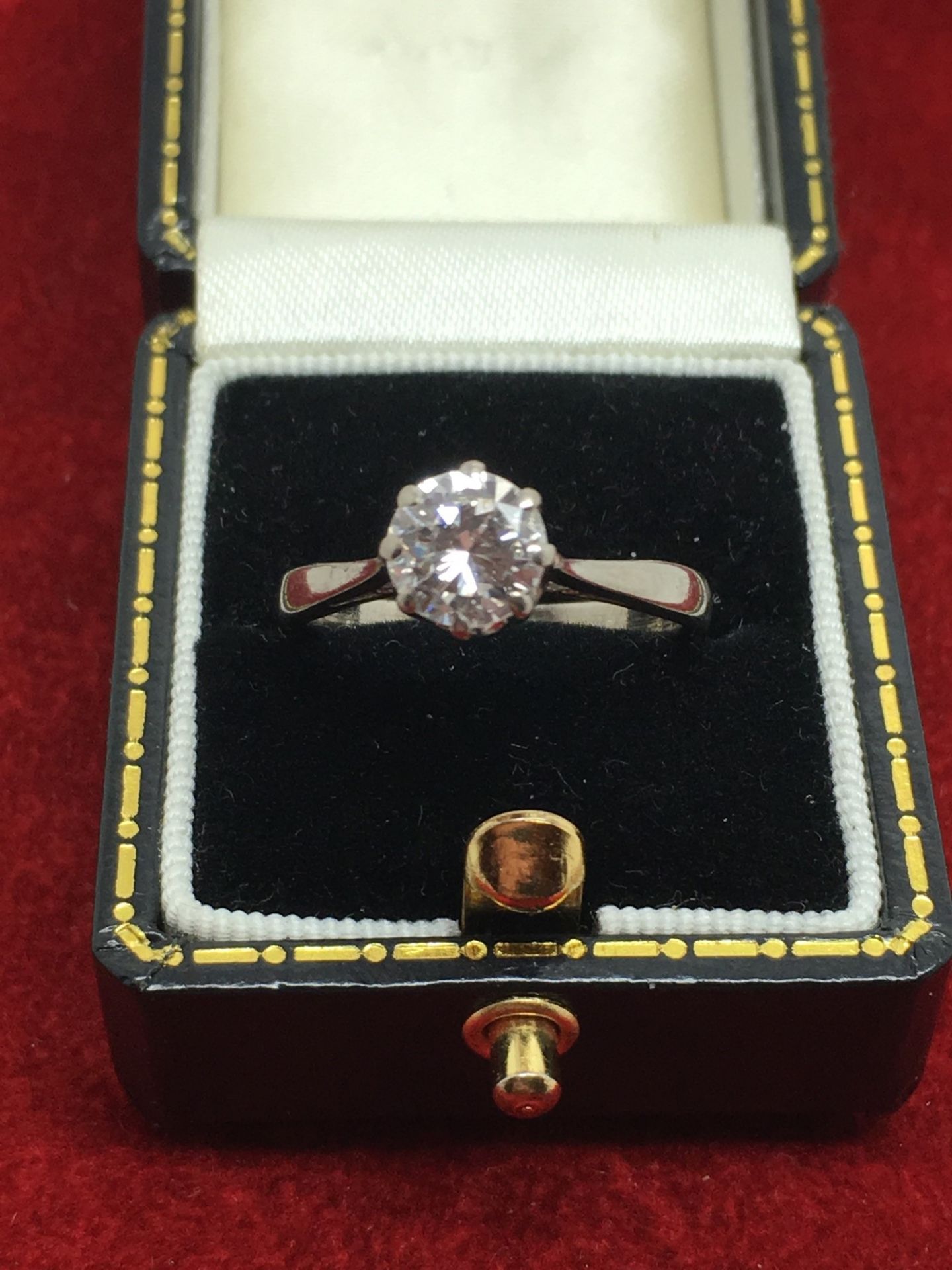 0.86ct DIAMOND SOLITAIRE RING WITH ANCHOR CERTIFICATE