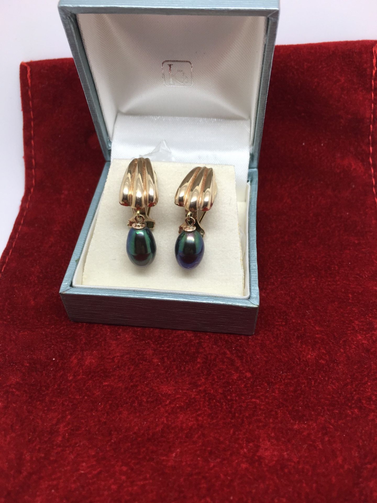 TAHITIAN PEARL EARRINGS 14k