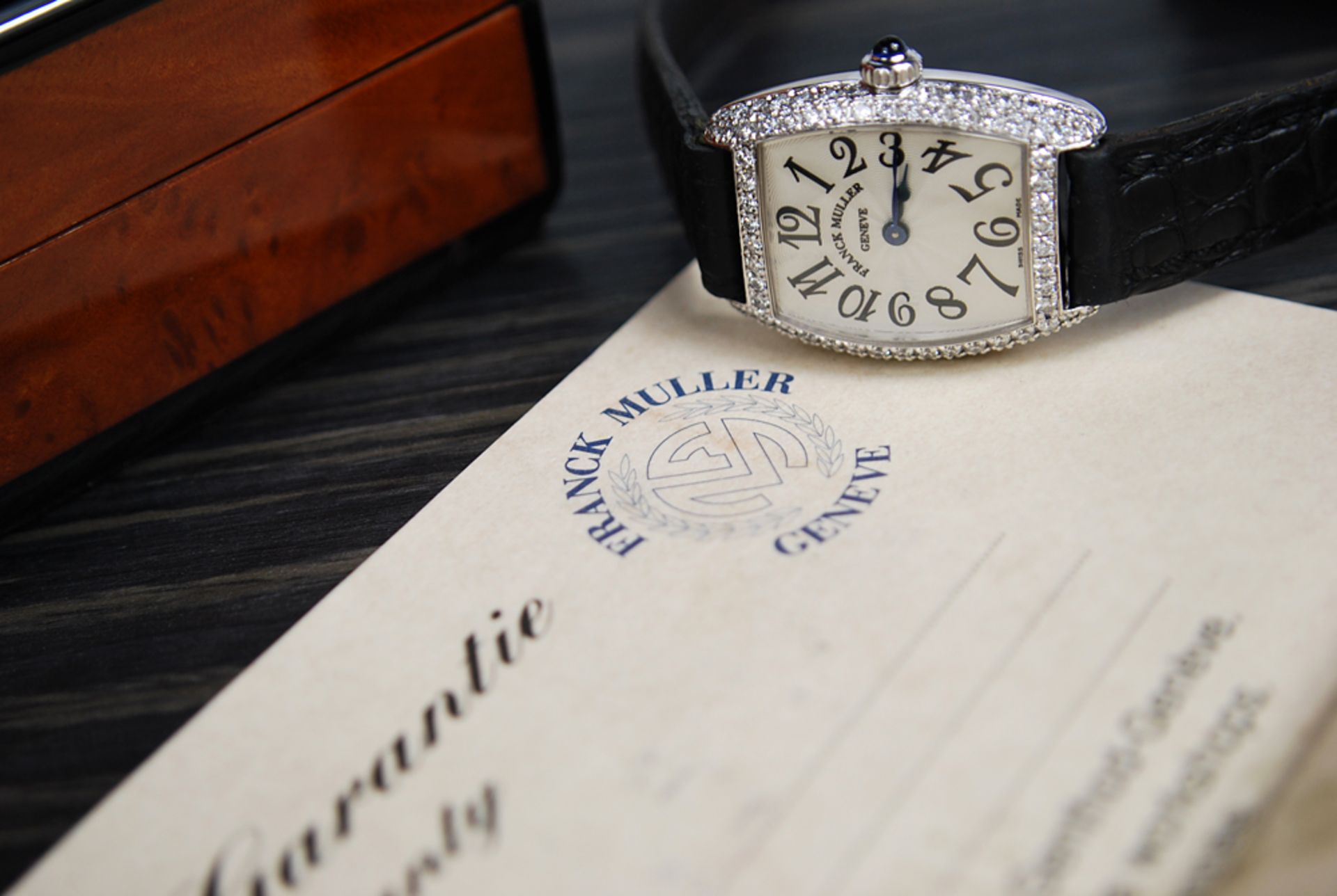 * FRANCK MULLER – CINTREE CURVEX WATCH:  18K WHITE GOLD & DIAMOND ENCRUSTED!  VALUATION $35,500.00 - Image 11 of 19