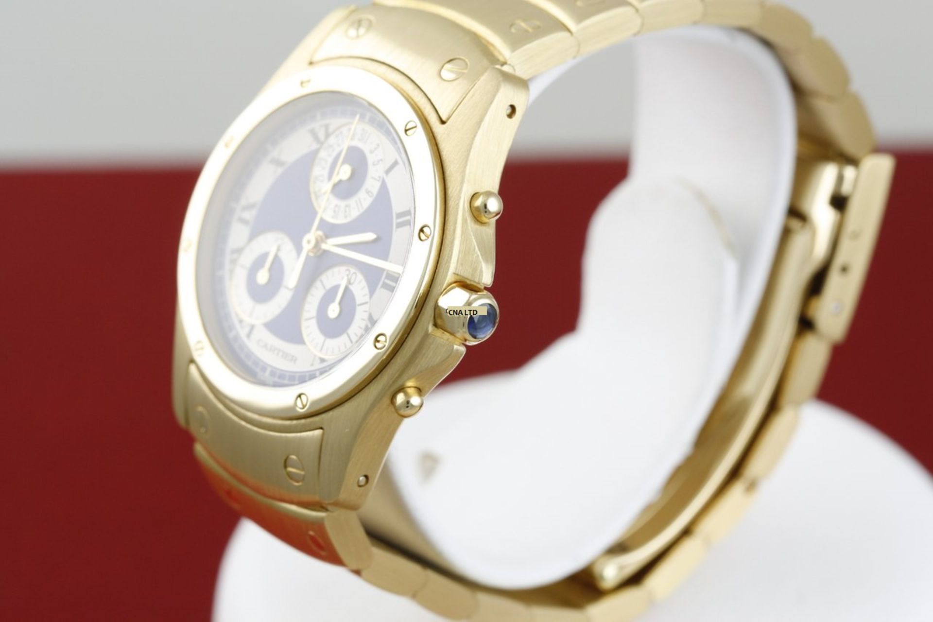 Cartier Santos Ronde Cougar Chronograph 18k Watch - Image 3 of 9