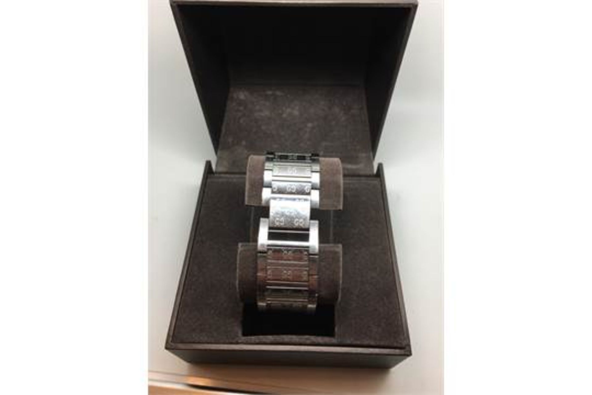 GUCCI STAINLESS BANGLE WATCH  WITH BOX - Image 2 of 2