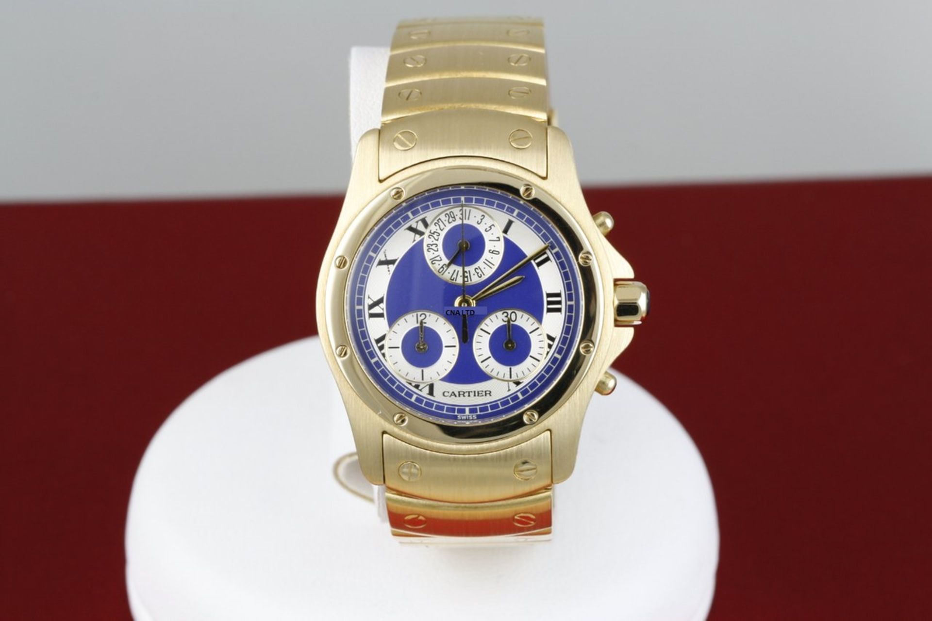 Cartier Santos Ronde Cougar Chronograph 18k Watch - Image 2 of 9