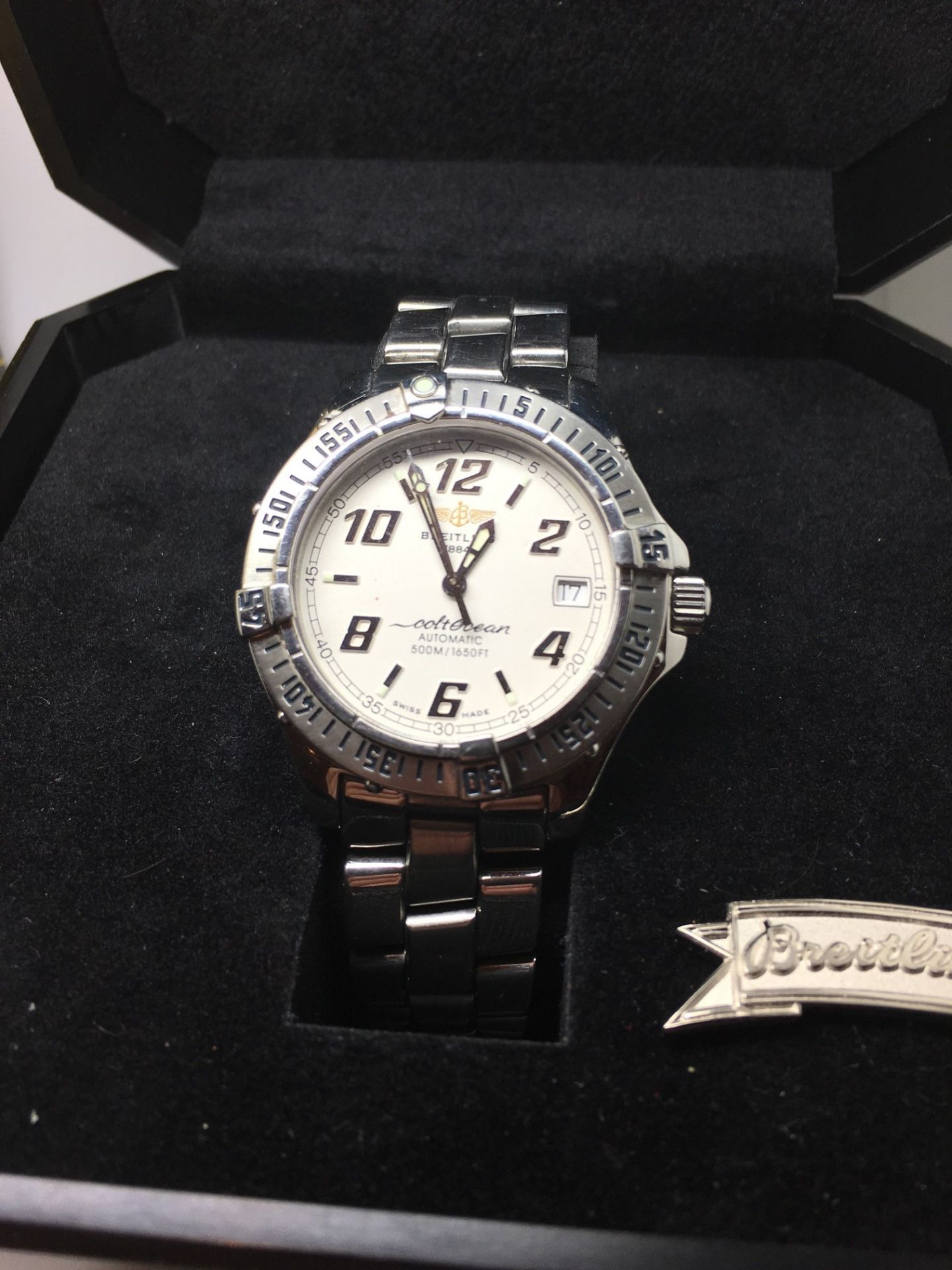 BREITLING COLT OCEAN WATCH WITH BOX & WARRANTY CERTIFICATE - Image 2 of 4