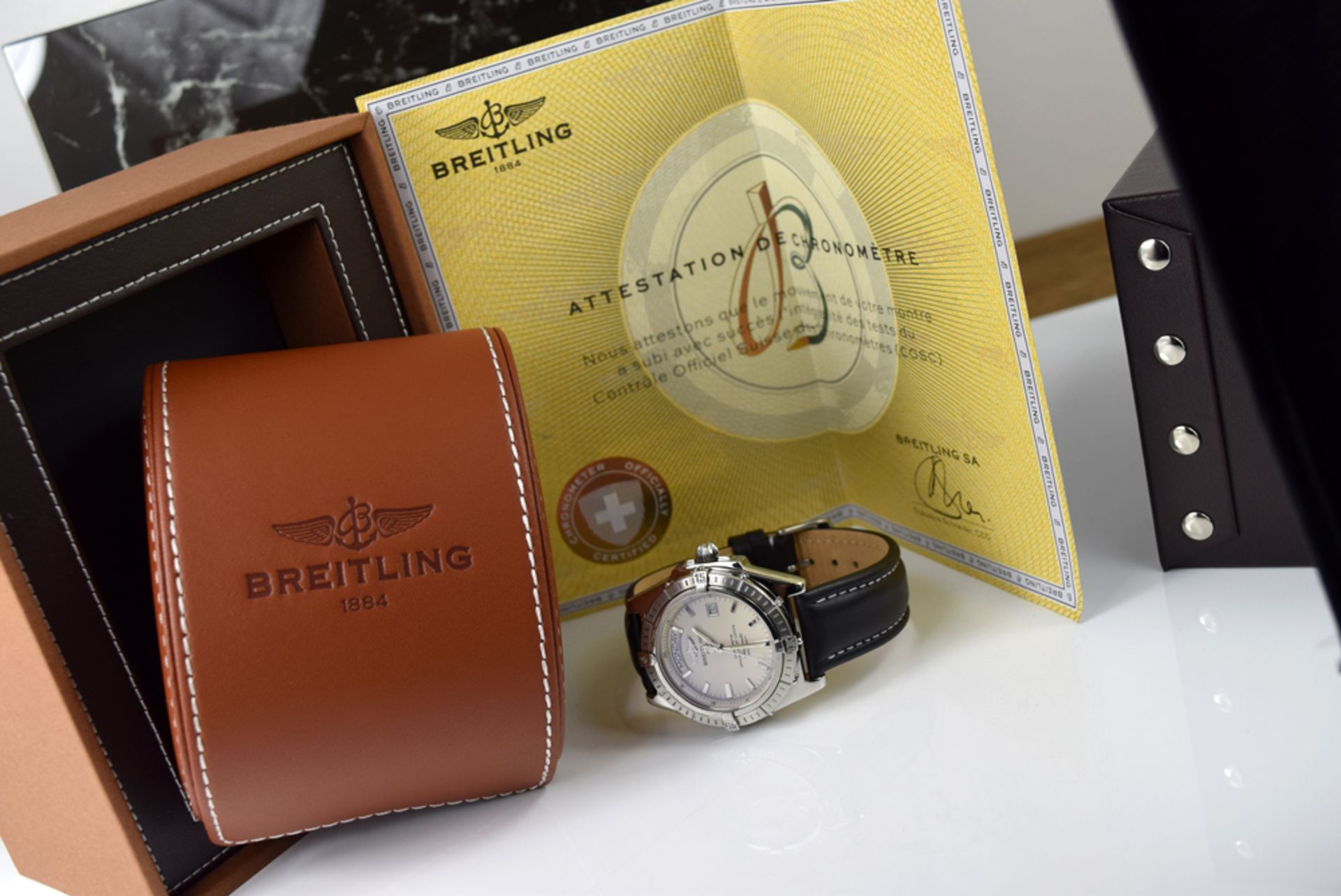 BREITLING 'DAY-DATE' WINDRIDER - STEEL (A45355) - Image 3 of 7