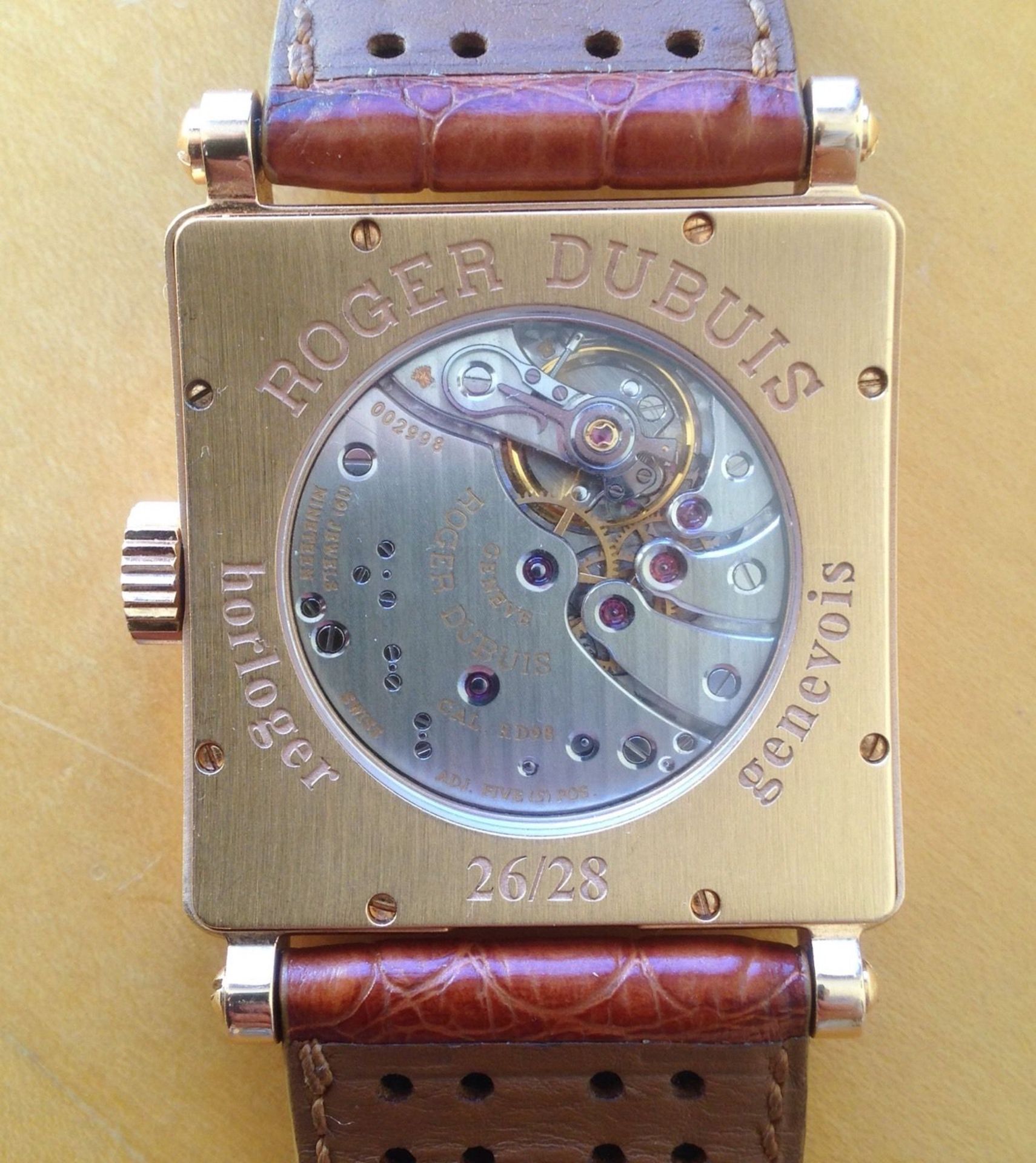 Roger Dubuis Limited Edition (26/28) Rose Gold Golden Square With MOP Face - Image 2 of 5