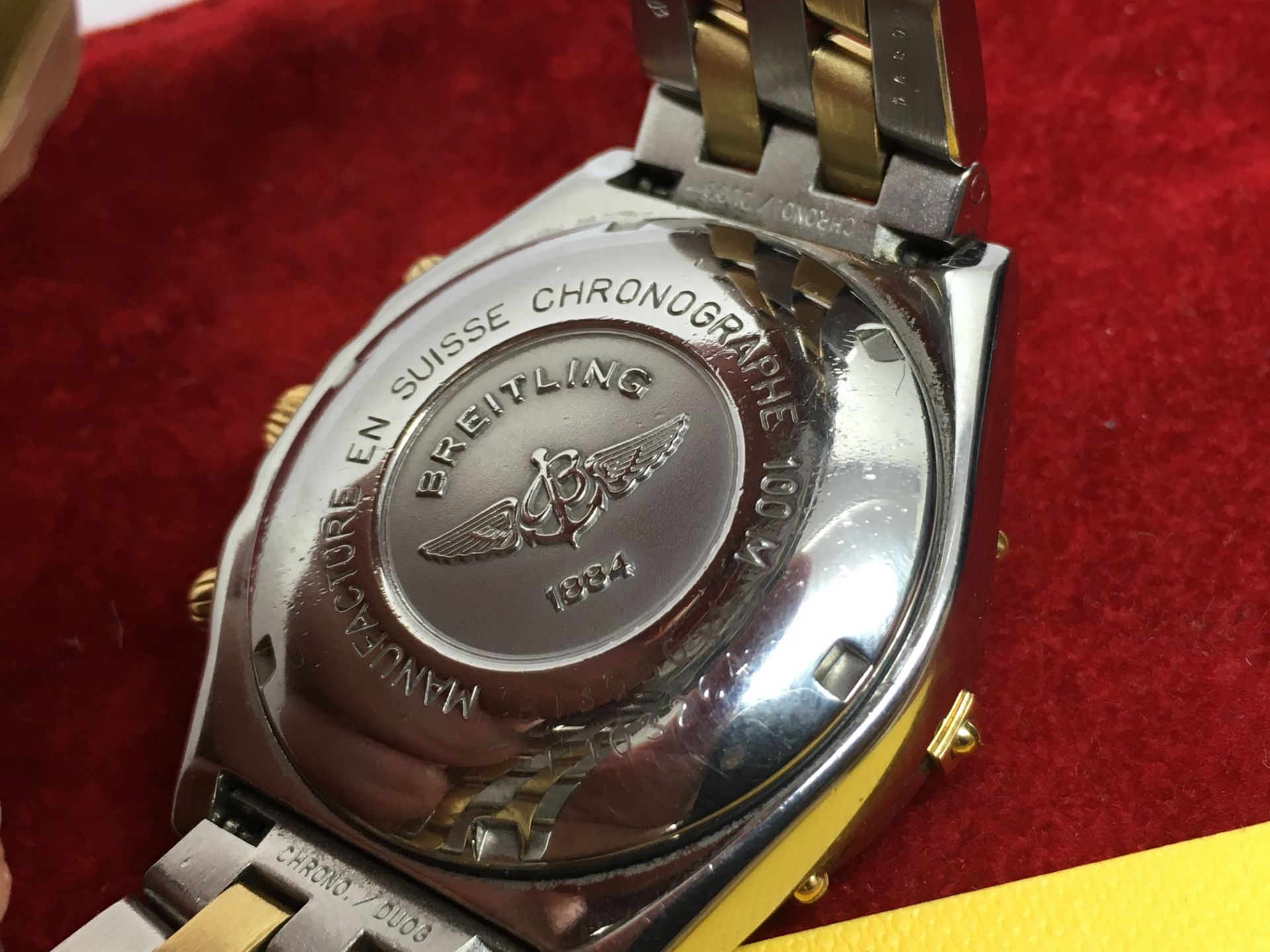 BREITLING CHRONOMAT EVOLUTION WATCH IN STAINLESS AND GOLD - WITH BOX & PAPERS - Image 4 of 7