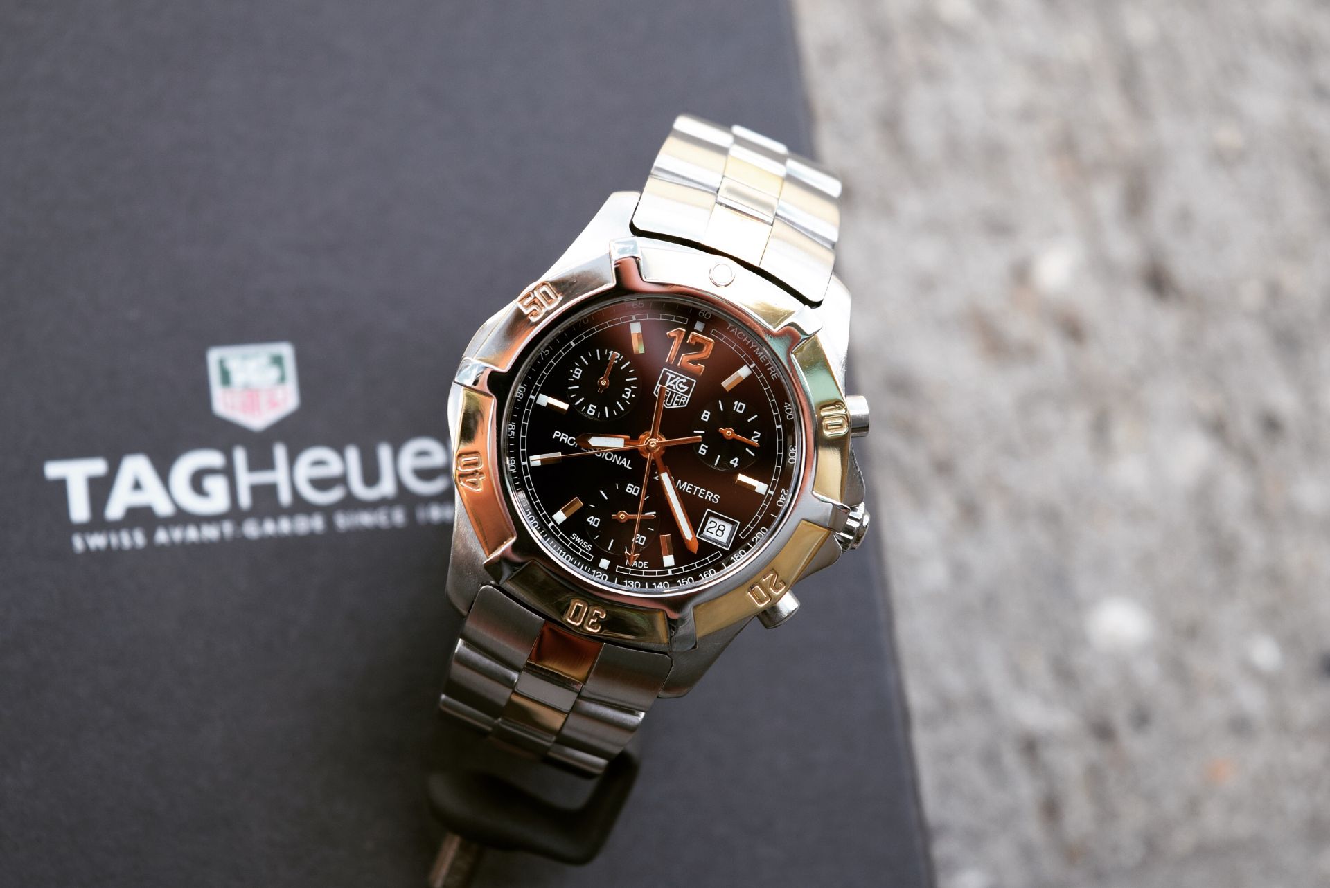 ★ VERY RARE MODEL ★ TAG Heuer Professional Chrono 251.471 - 18K Rose Gold/ Steel