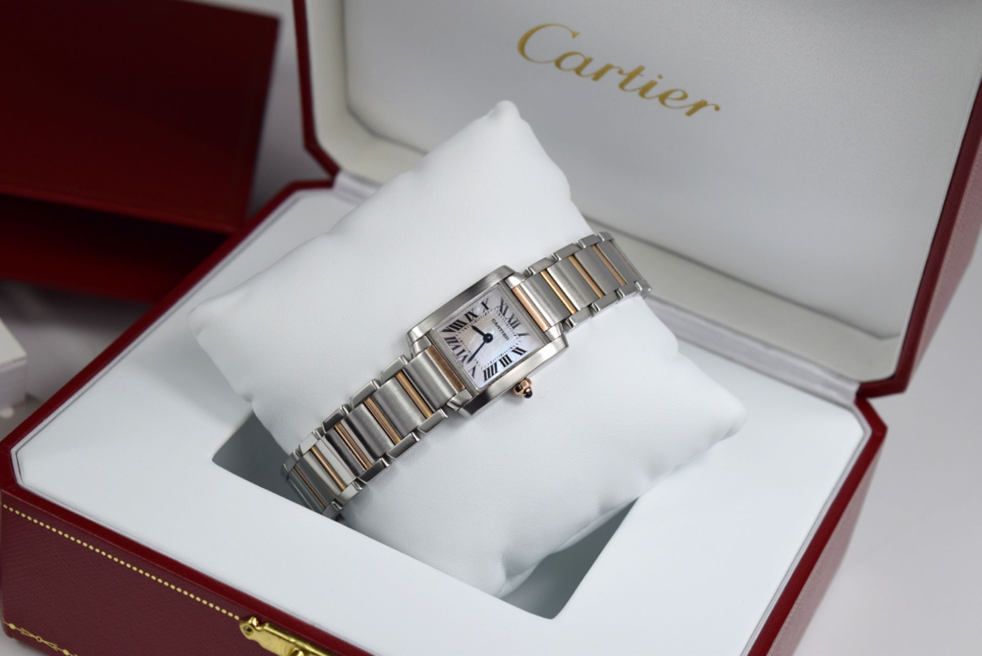 CARTIER TANK 'FRANCAISE' - 18K GOLD & STEEL 'W51007Q4'