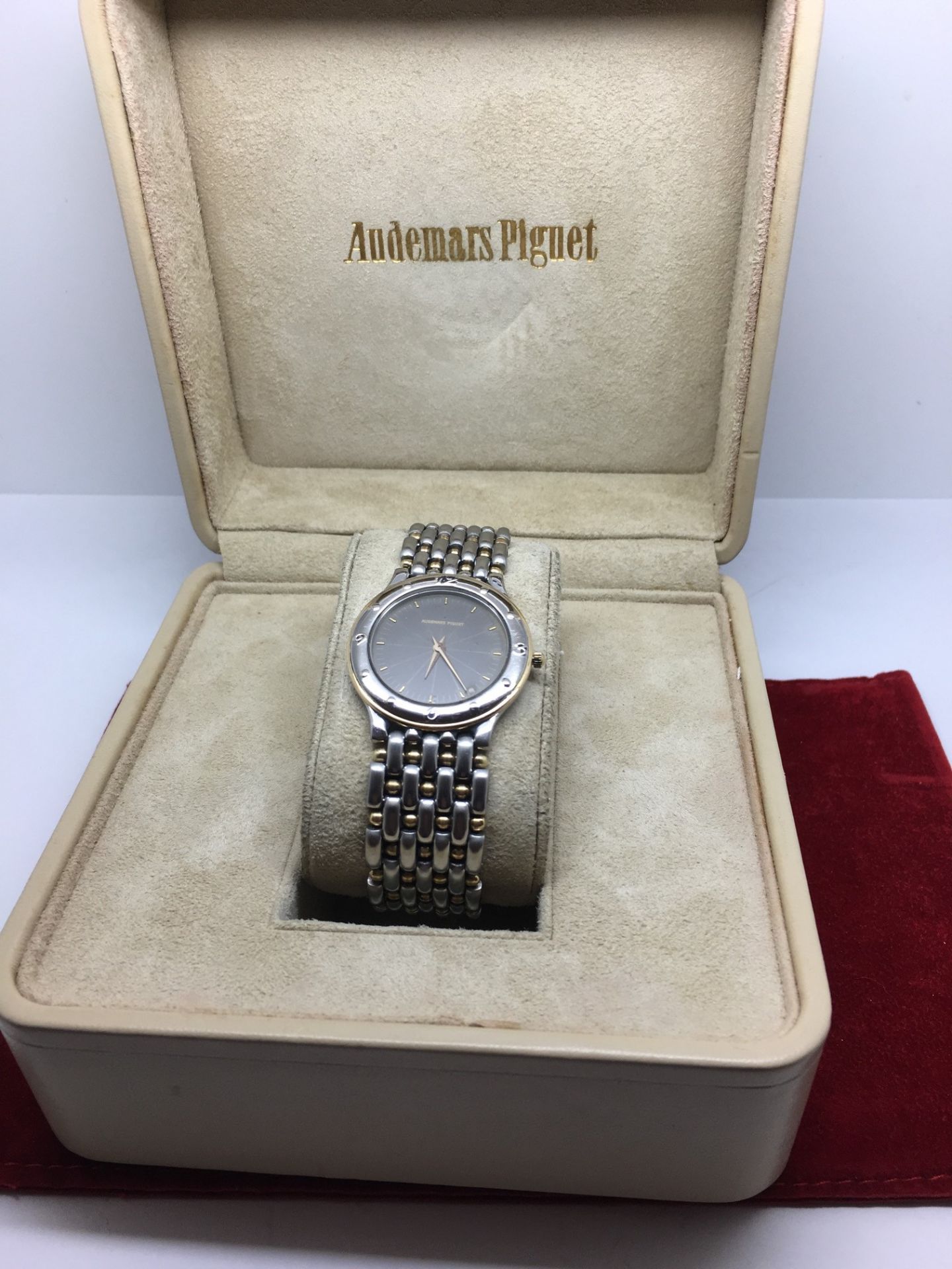 RARE AUDEMARS PIGUET SOLID GOLD & STAINLESS WATCH WITH BOX