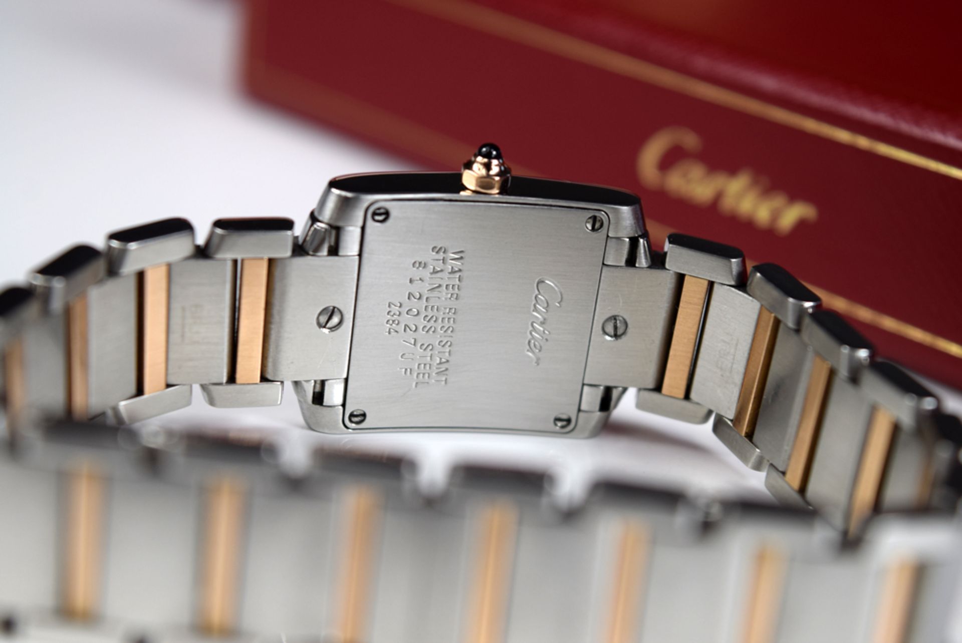 CARTIER TANK 'FRANCAISE' - 18K GOLD & STEEL 'W51007Q4' - Image 8 of 10