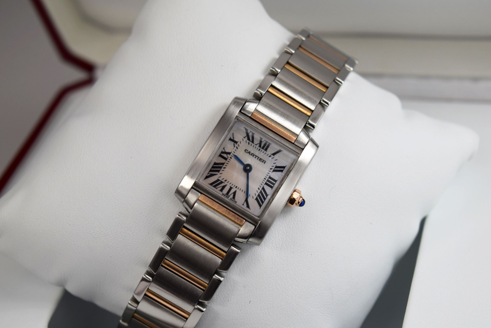 CARTIER TANK 'FRANCAISE' - 18K GOLD & STEEL 'W51007Q4' - Image 10 of 10