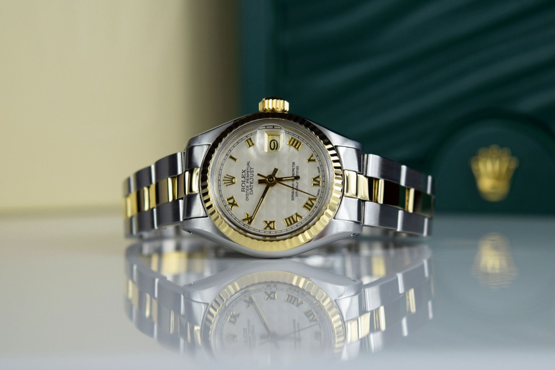 ROLEX - GOLD & STEEL LADY DATEJUST with CREAM PYRAMID Dial - Looks Incredible!!! - Image 3 of 12