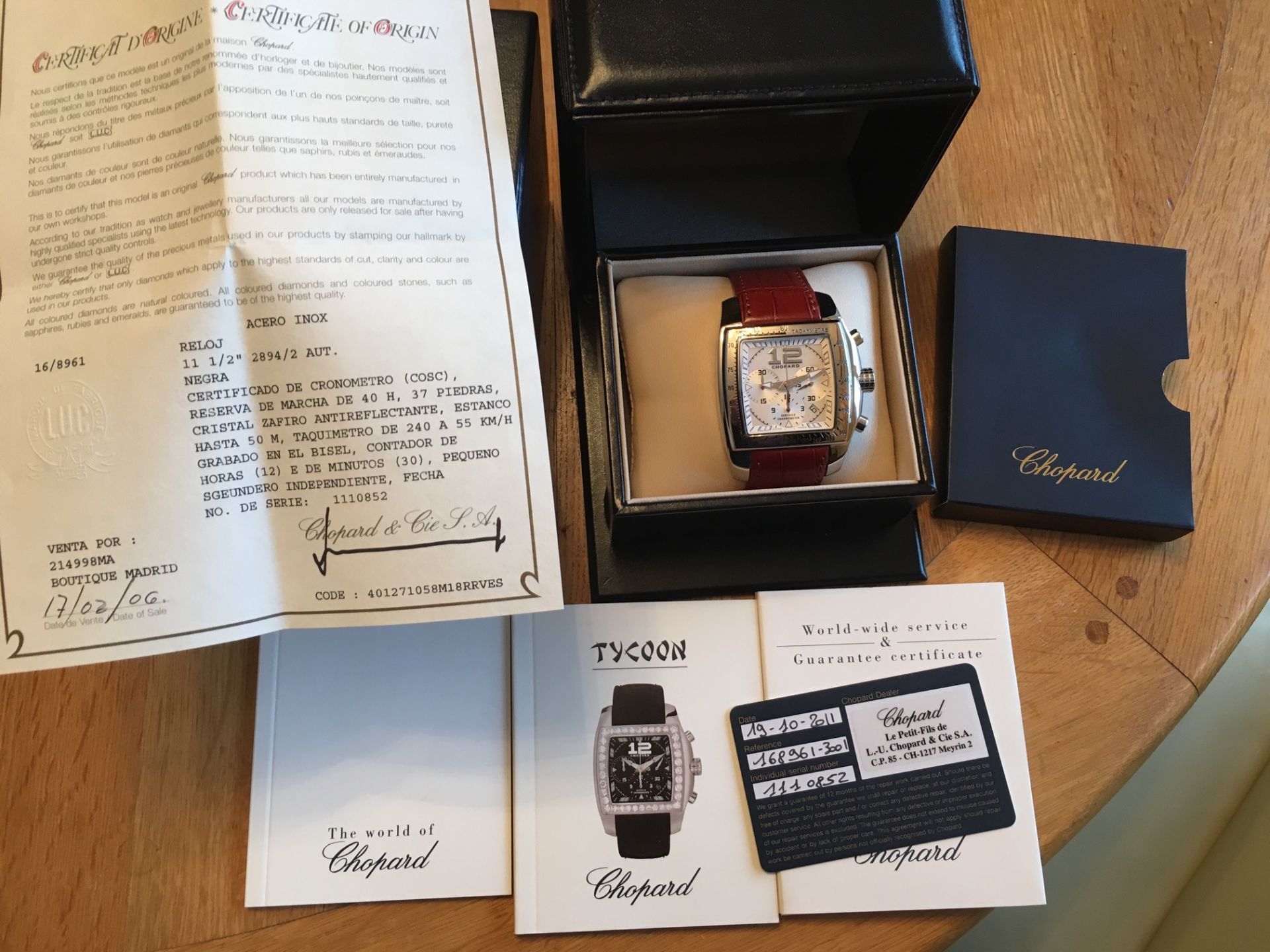 CHOPARD – 'TWO O TEN' TYCOON CHRONOGRAPH! BOX + PAPERS - Image 2 of 12