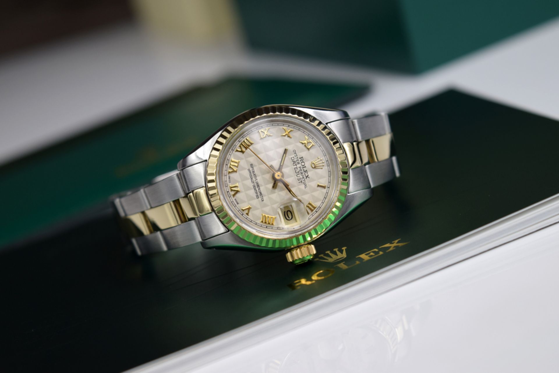 ROLEX - GOLD & STEEL LADY DATEJUST with CREAM PYRAMID Dial - Looks Incredible!!! - Image 7 of 12