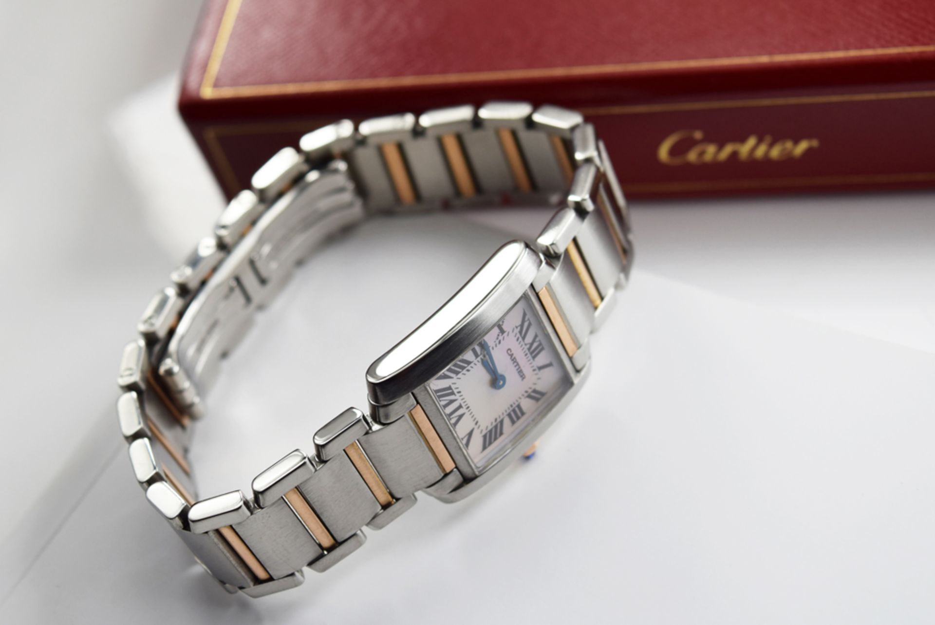 CARTIER TANK 'FRANCAISE' - 18K GOLD & STEEL 'W51007Q4' - Image 7 of 10