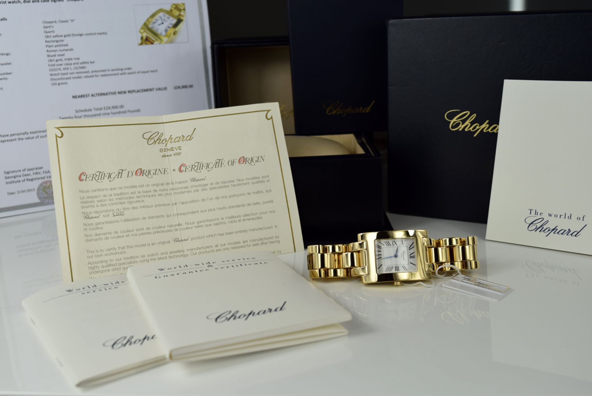 ❖ CHOPARD ❖ – CLASSIC 'HOUR' XL in 18k SOLID GOLD! XL (40mm x 30mm) BOX AND PAPERS! - Image 10 of 14