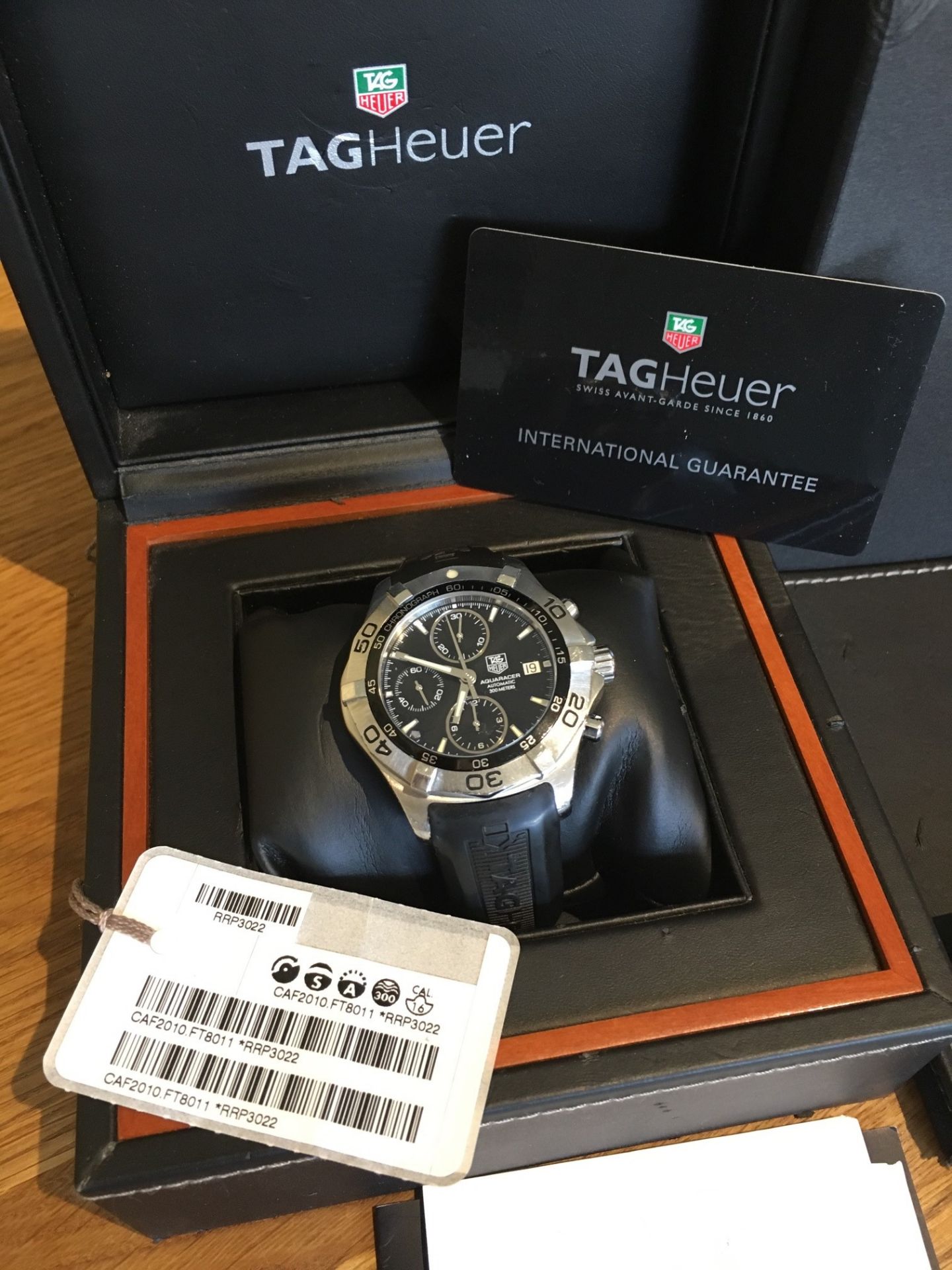 TAG HEUER AQUARACER CAF2110 BOXED WITH PAPERS + ORIGINAL RECEIPT - Image 3 of 7