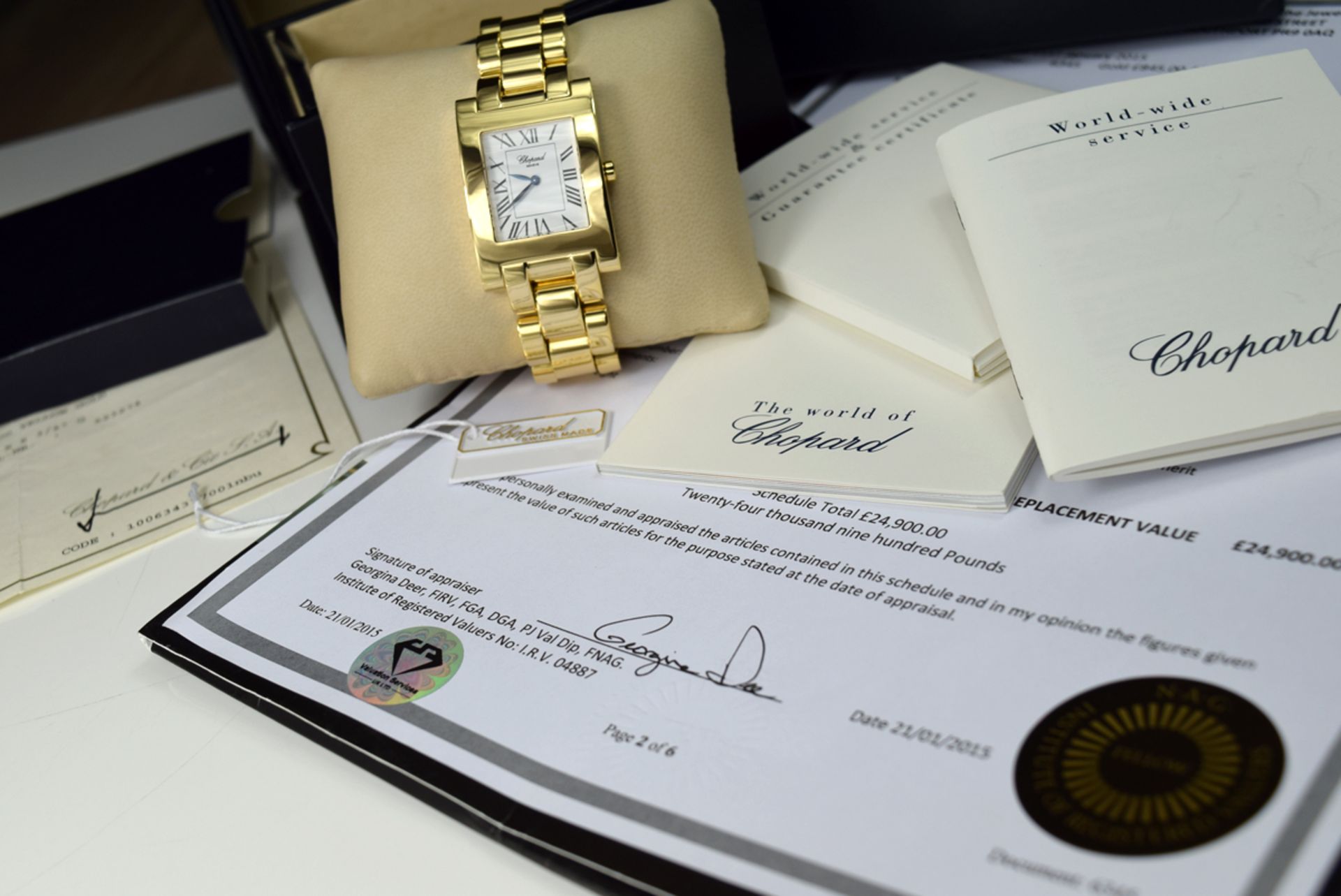 ❖ CHOPARD ❖ – CLASSIC 'HOUR' XL in 18k SOLID GOLD! XL (40mm x 30mm) BOX AND PAPERS! - Image 13 of 14