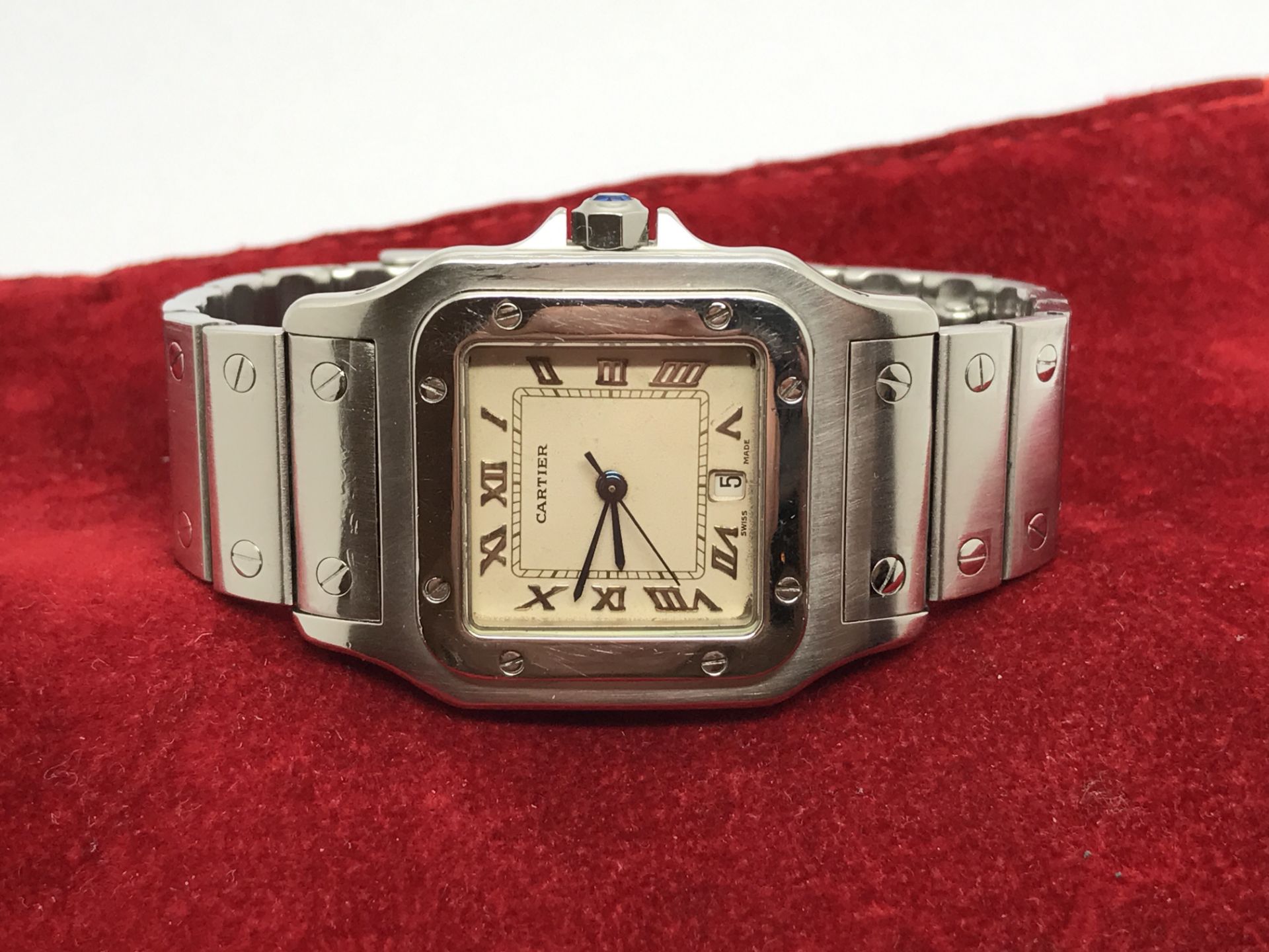 GENTS CARTIER SANTOS WATCH STAINLESS STEEL 1564