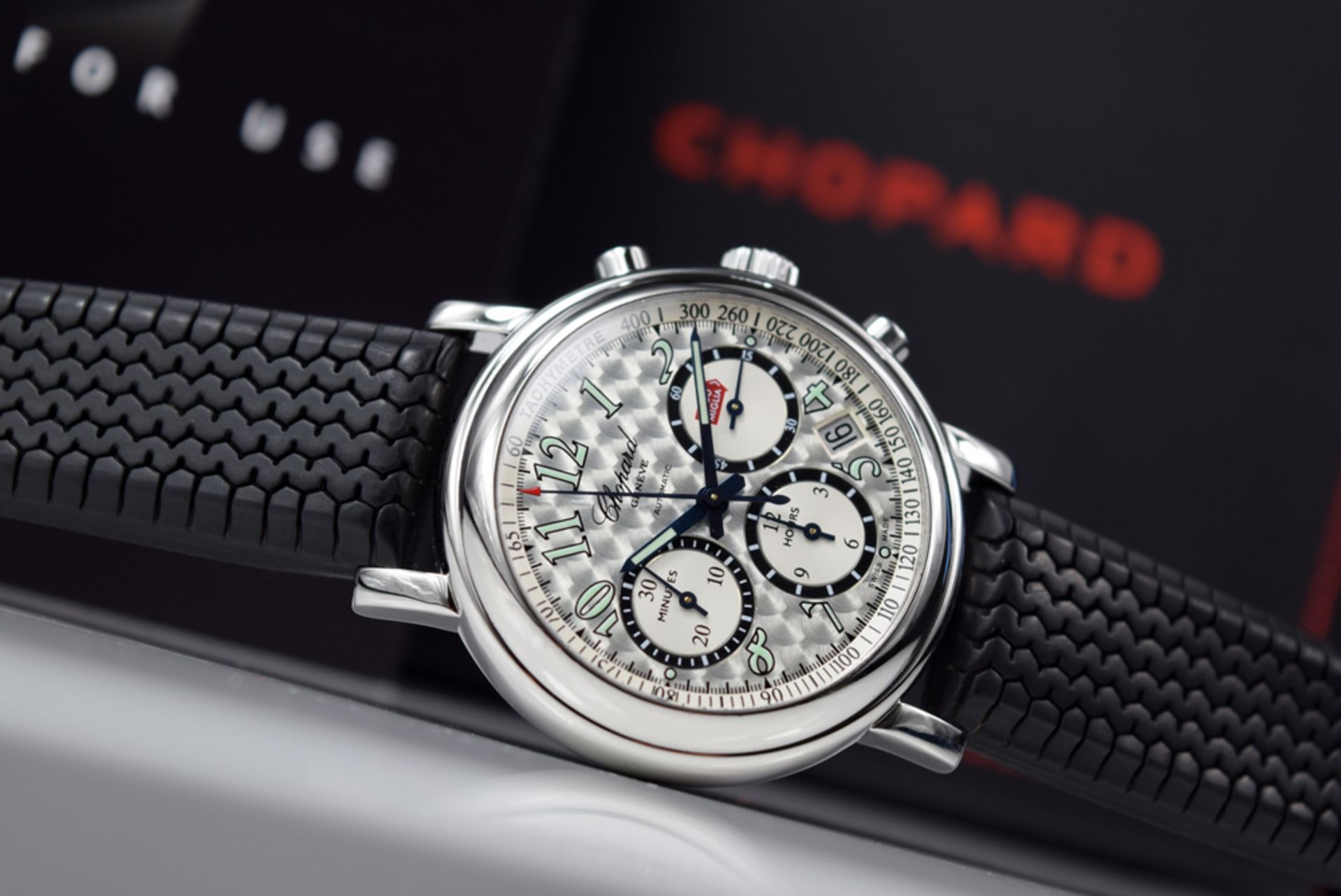 CHOPARD – MILLE MIGLIA CHRONOGRAPH; 8331 (STEEL / BLACK RUBBER) - Image 2 of 12