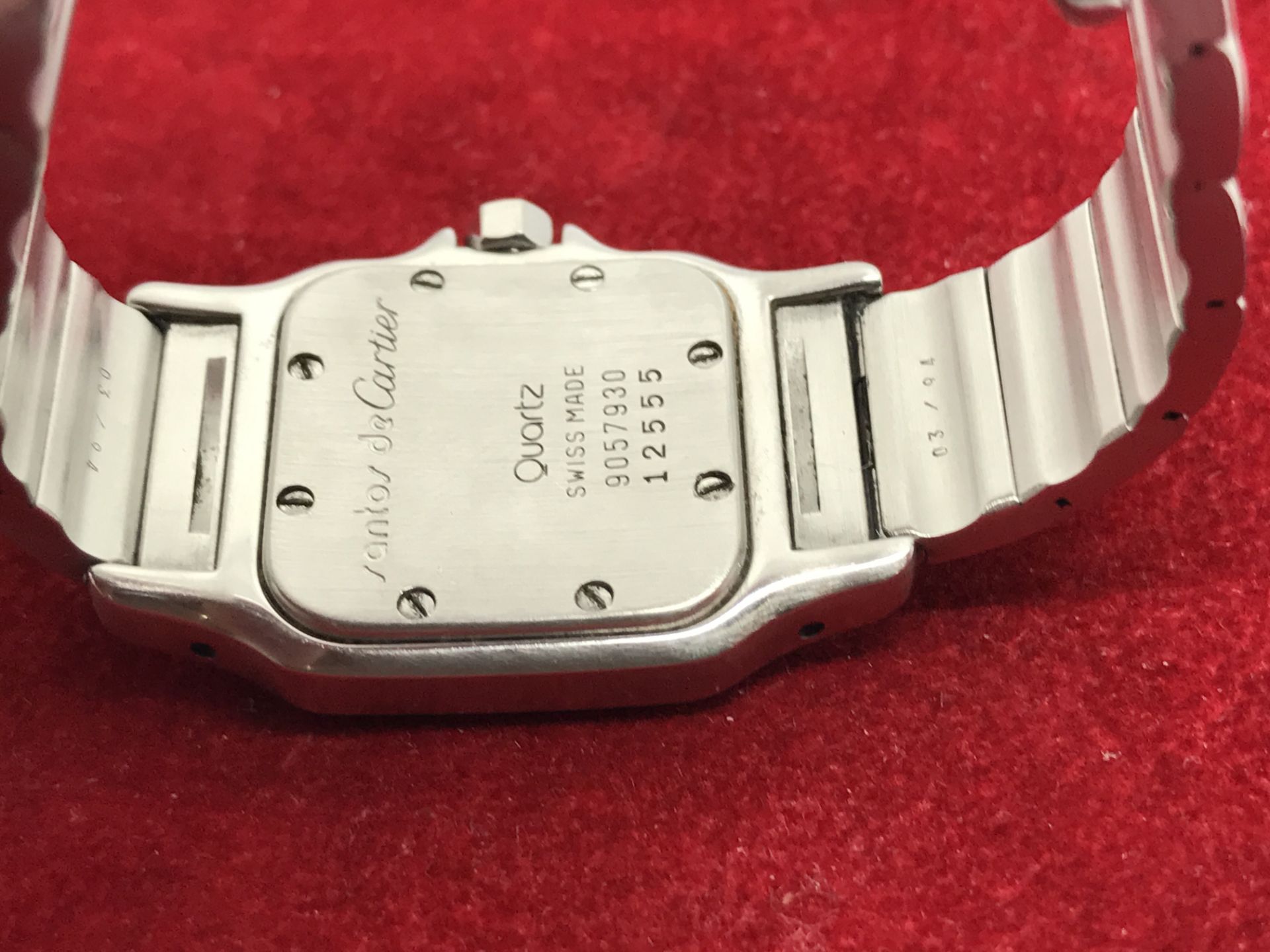 CARTIER SANTOS LADIES WATCH 12555 - Image 3 of 3